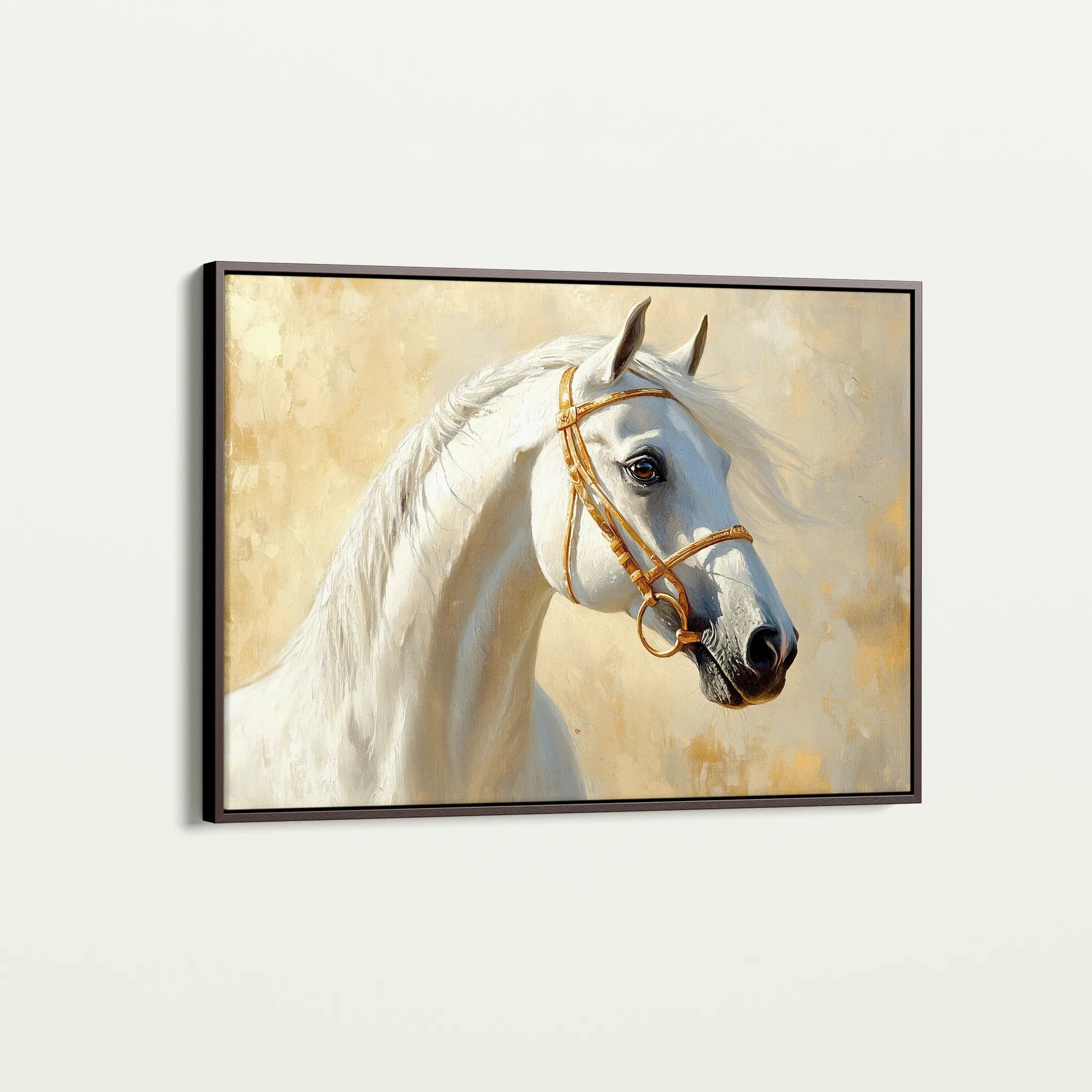 Horses 228 Canvas Art 60 x 40 cm / Black