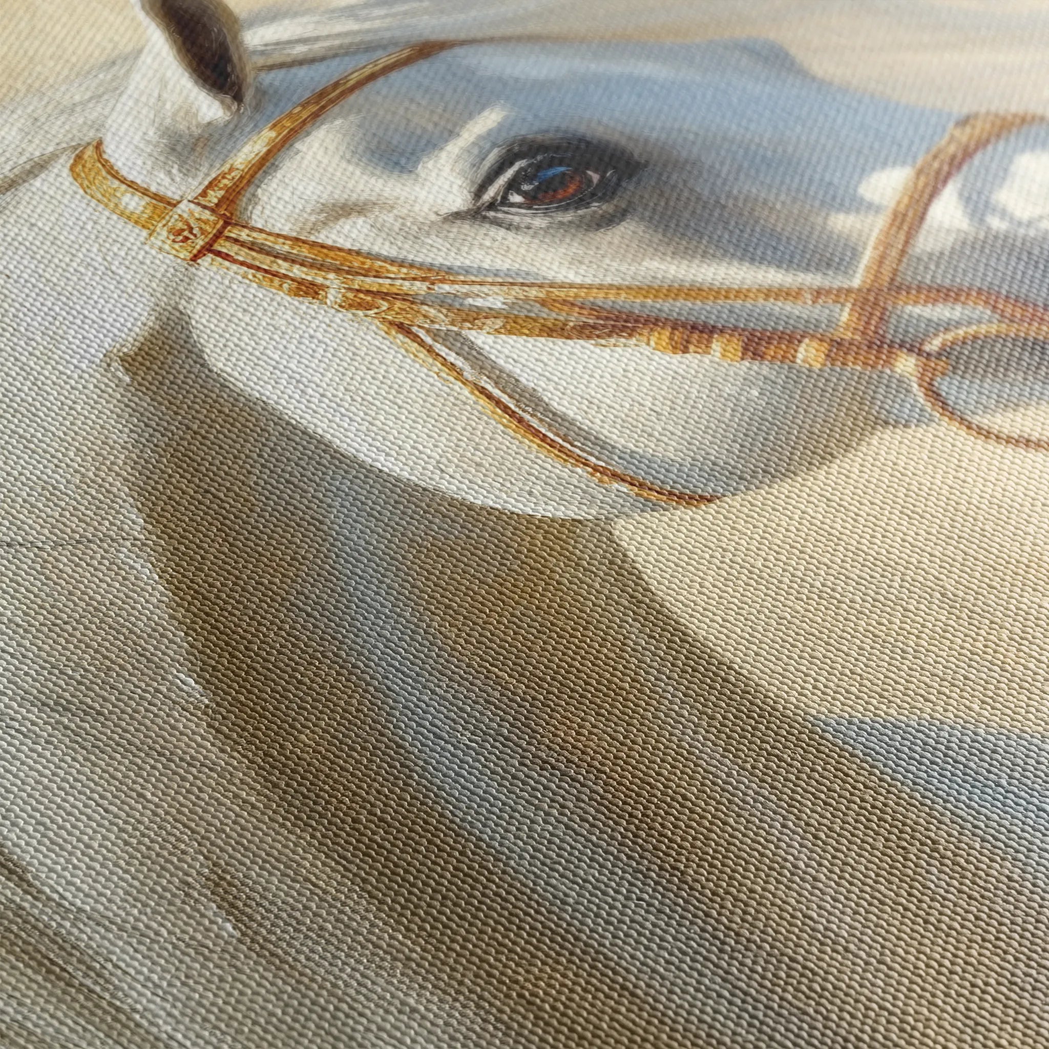 Horses 228 Canvas Art 60 x 40 cm / Black