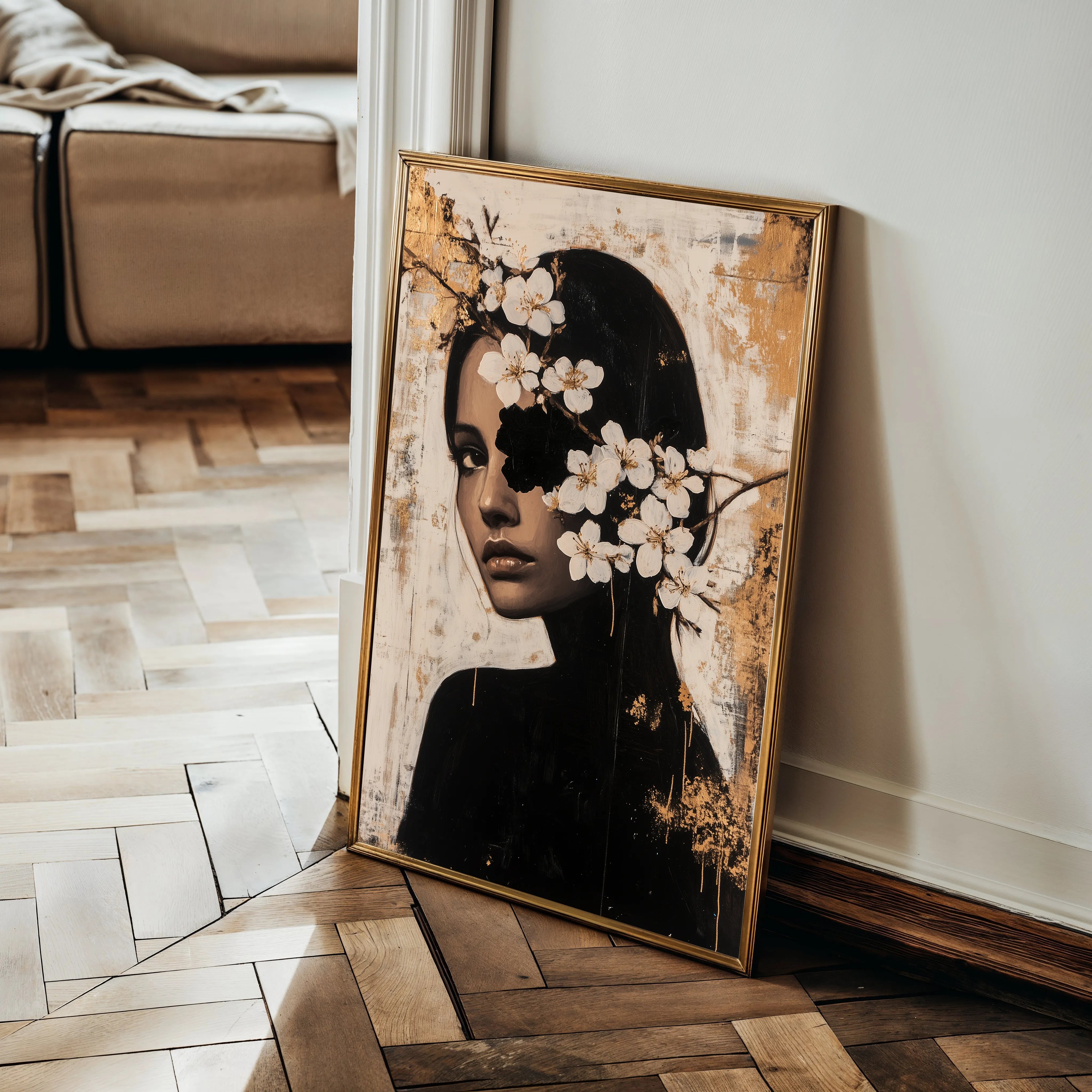 Portrait 228 Canvas Art 60 x 40 cm / Black