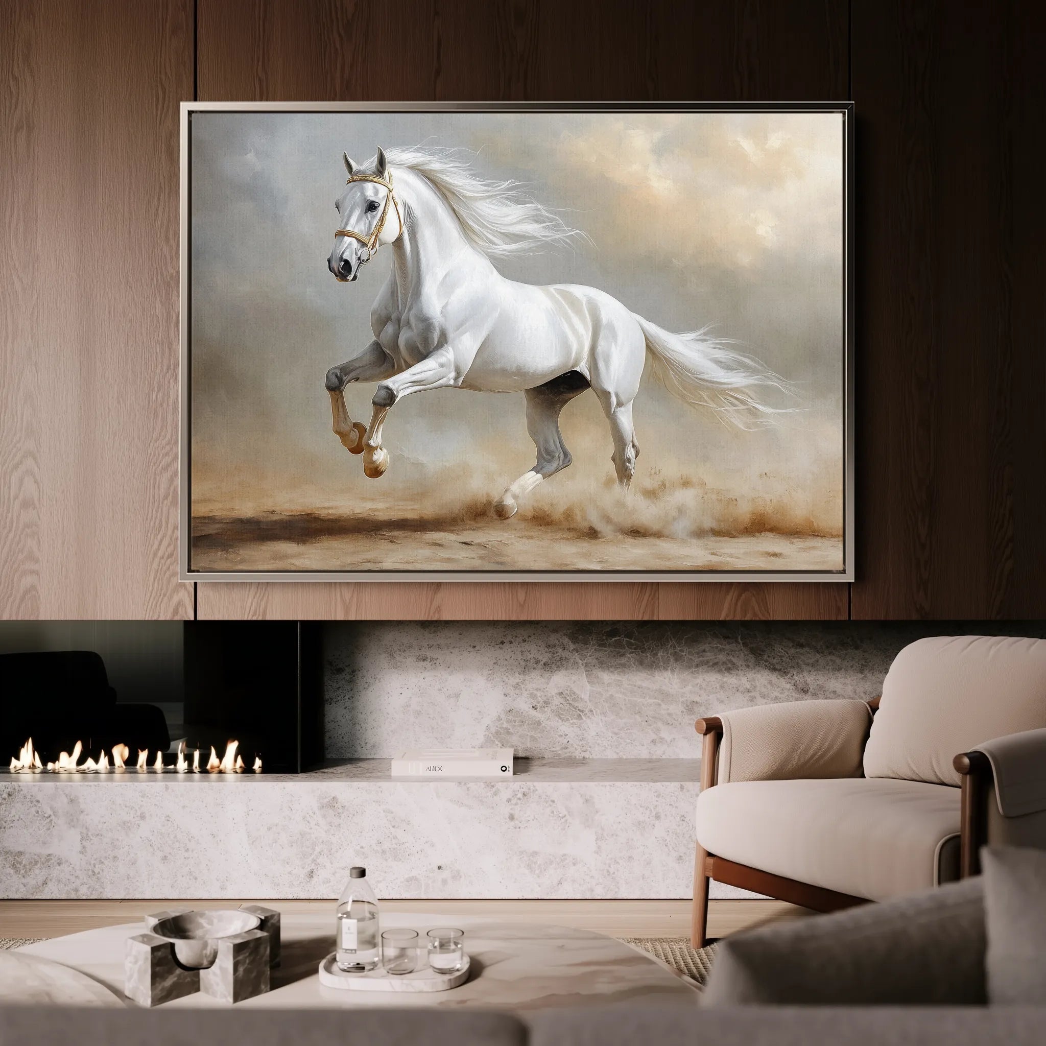 Horses 229 Canvas Art 60 x 40 cm / Black