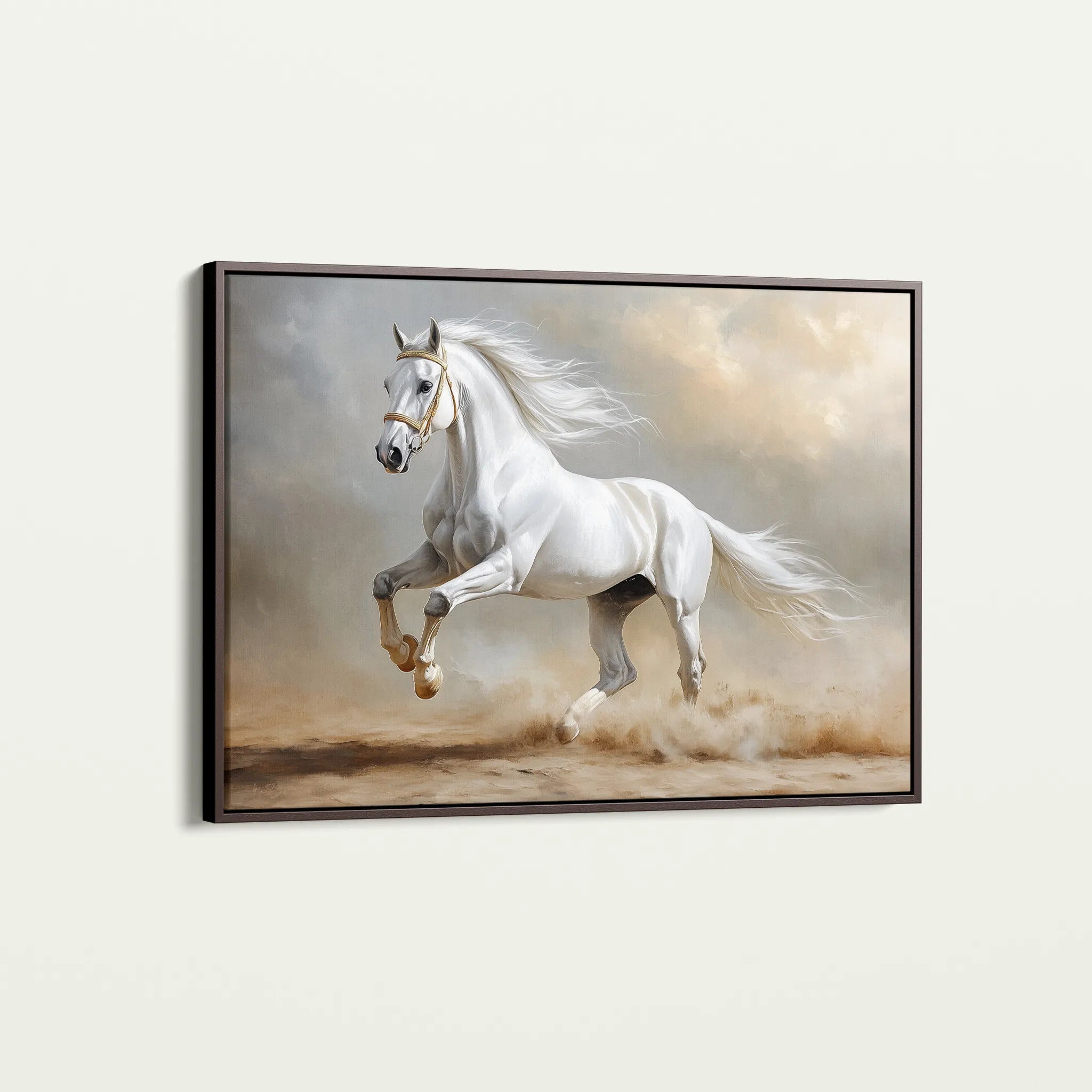 Horses 229 Canvas Art 60 x 40 cm / Black