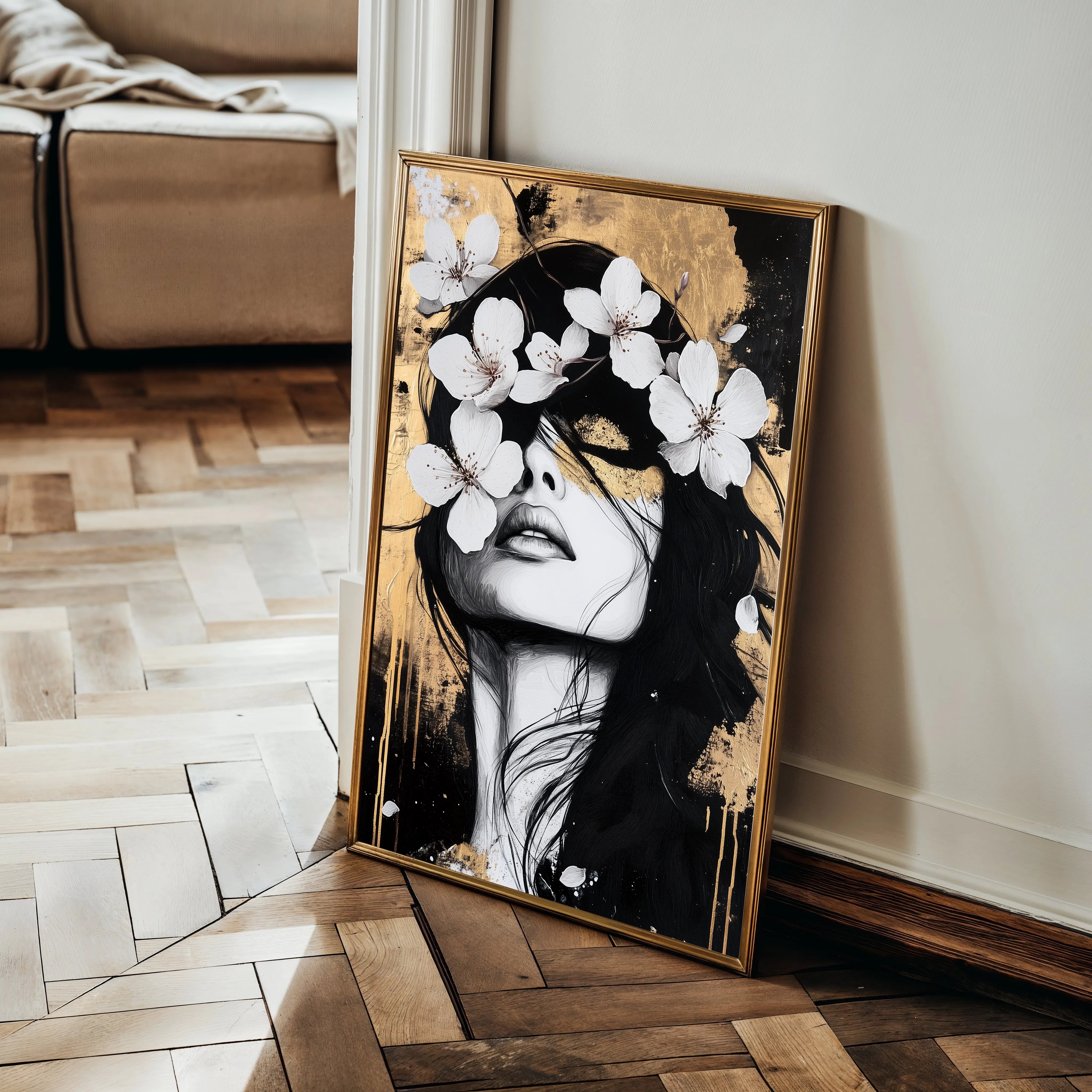 Portrait 229 Canvas Art 60 x 40 cm / Black