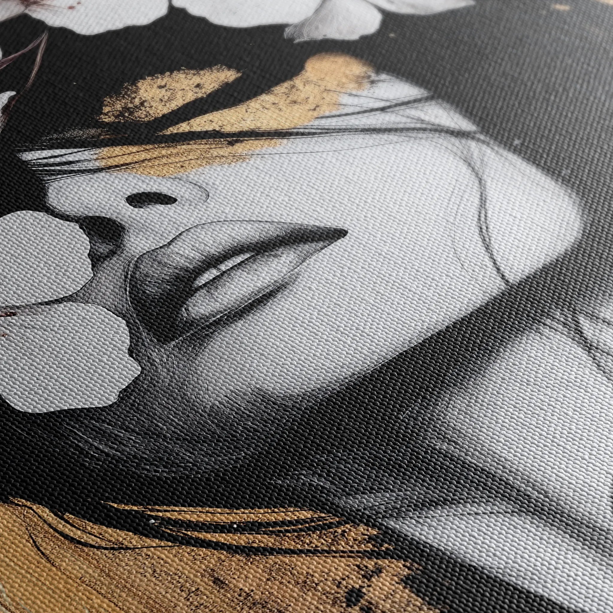 Portrait 229 Canvas Art 60 x 40 cm / Black