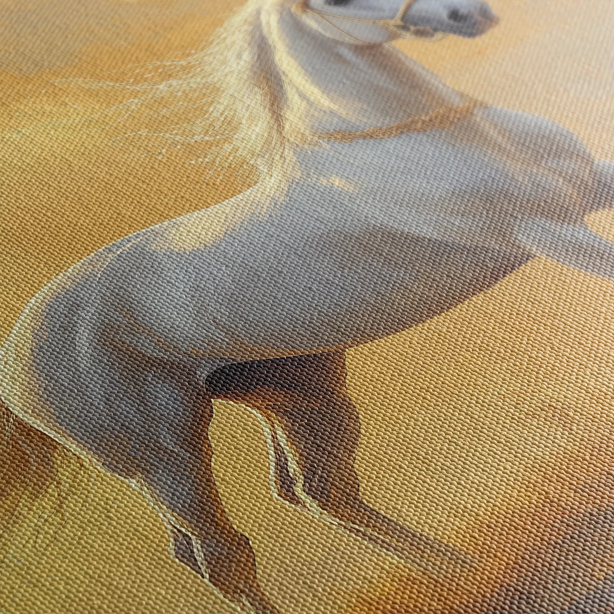 Horses 230 Canvas Art 60 x 40 cm / Black