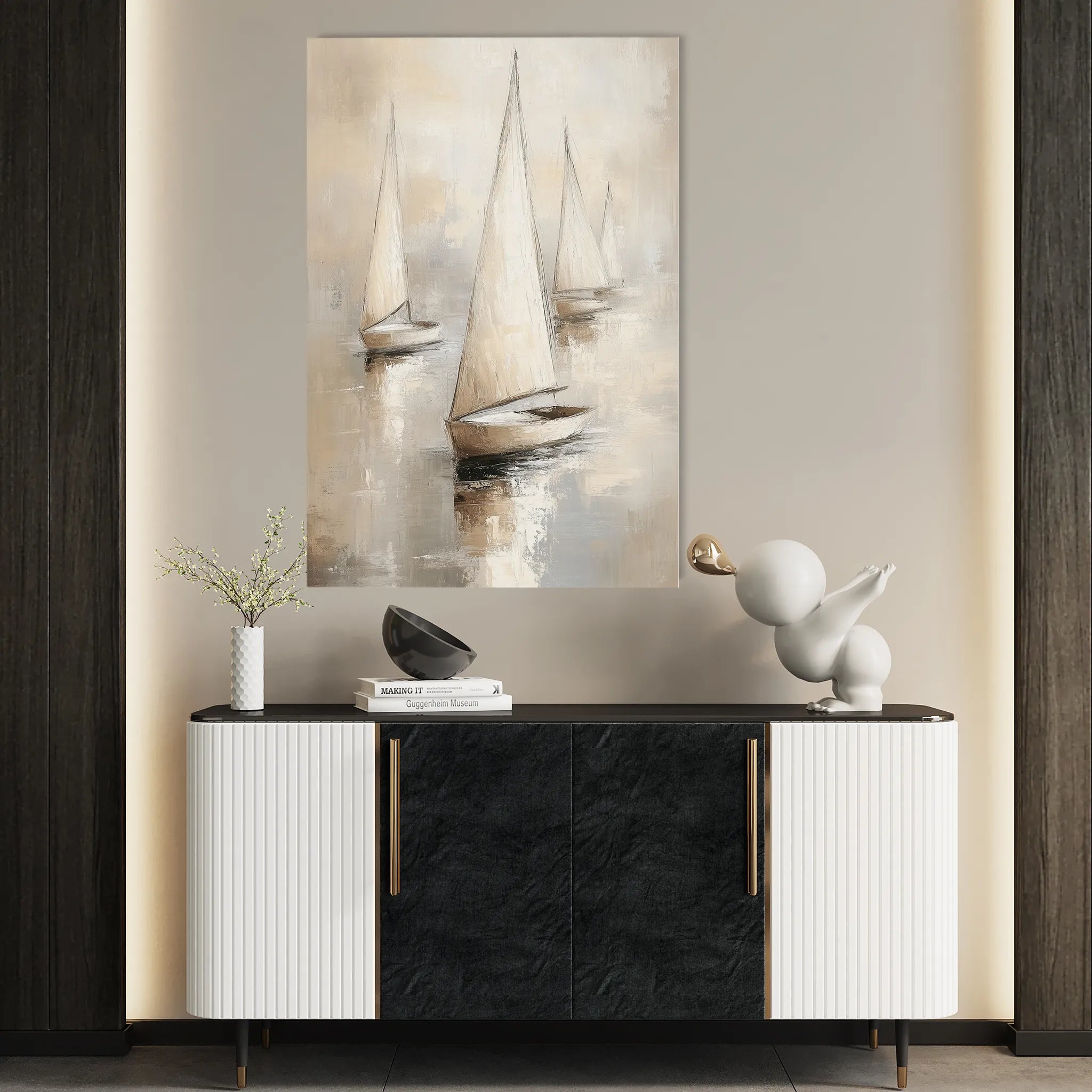 Landscape 230 Canvas Art 60 x 40 cm / Black