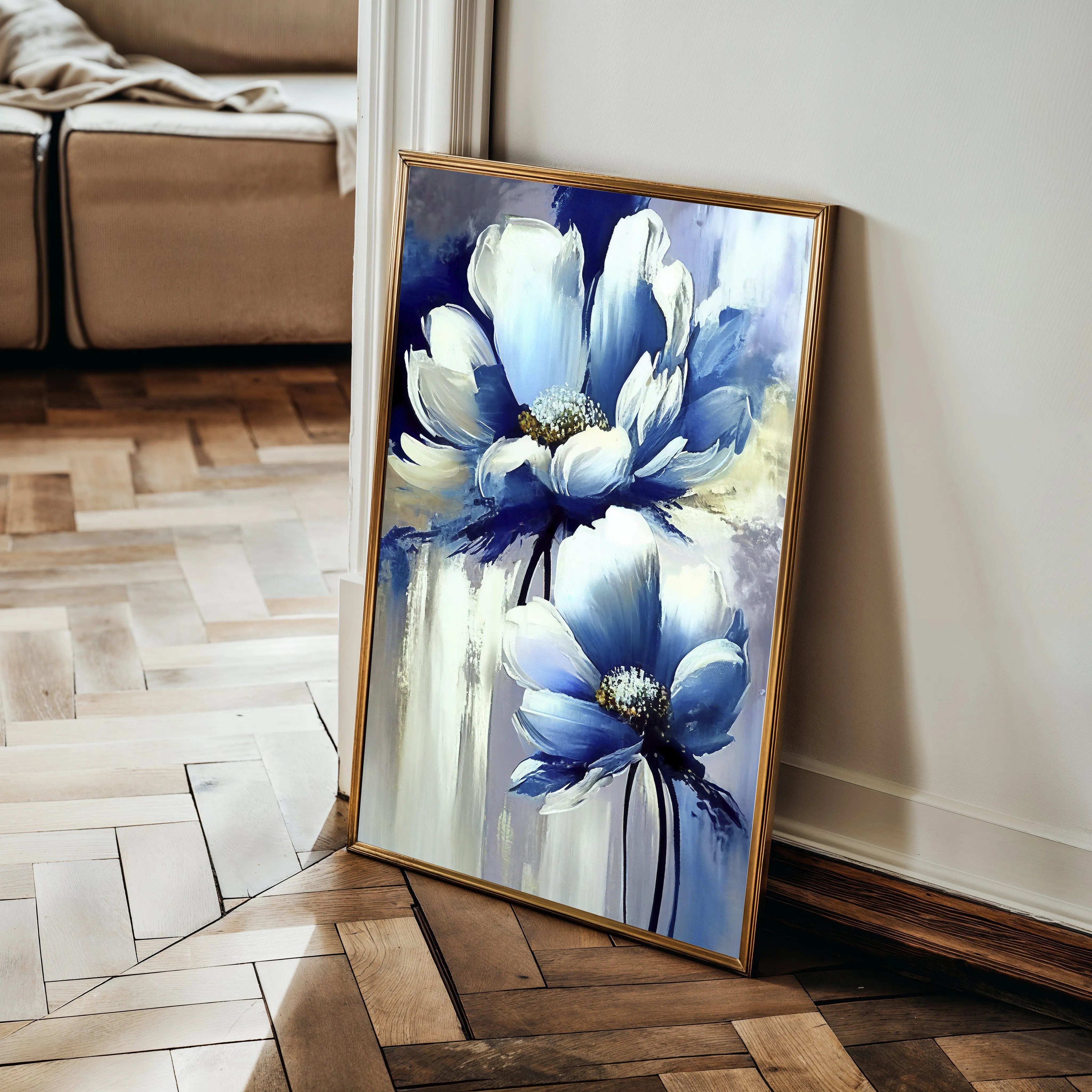 Floral 231 Canvas Art 60 x 40 cm / Black