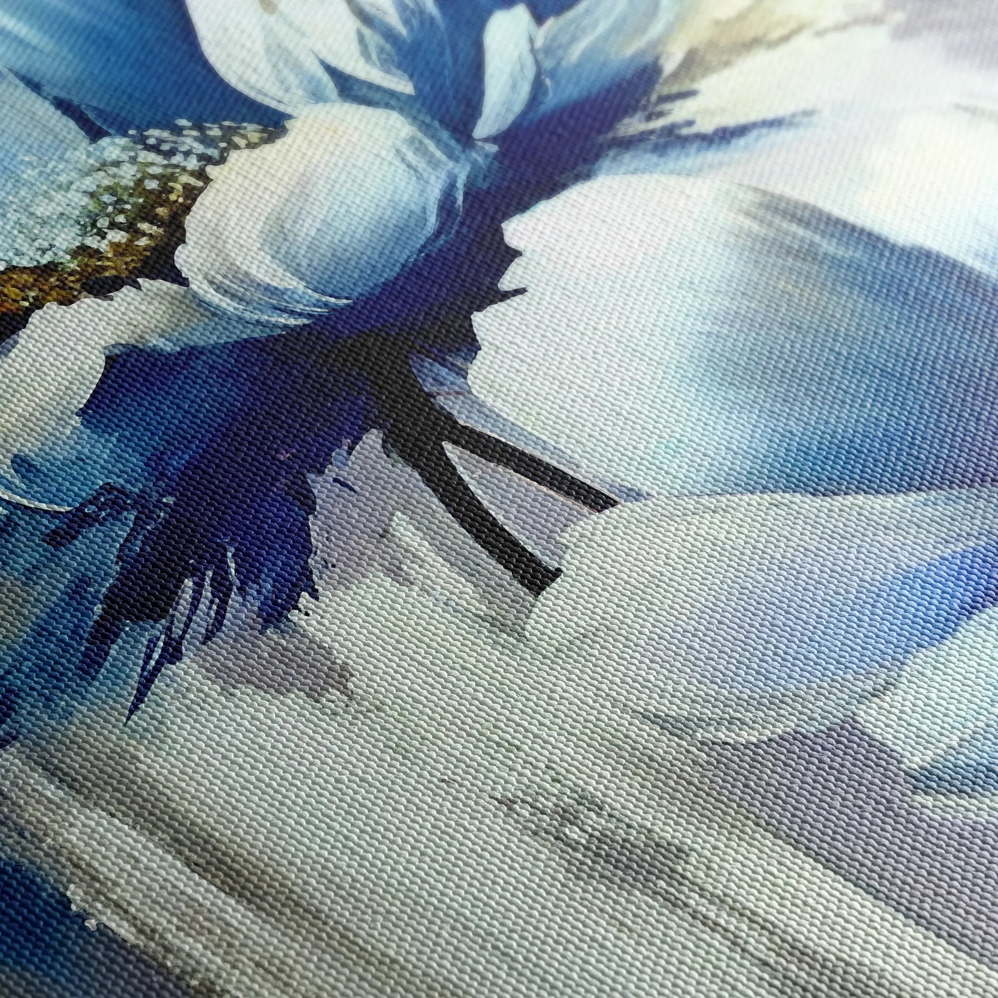 Floral 231 Canvas Art 60 x 40 cm / Black
