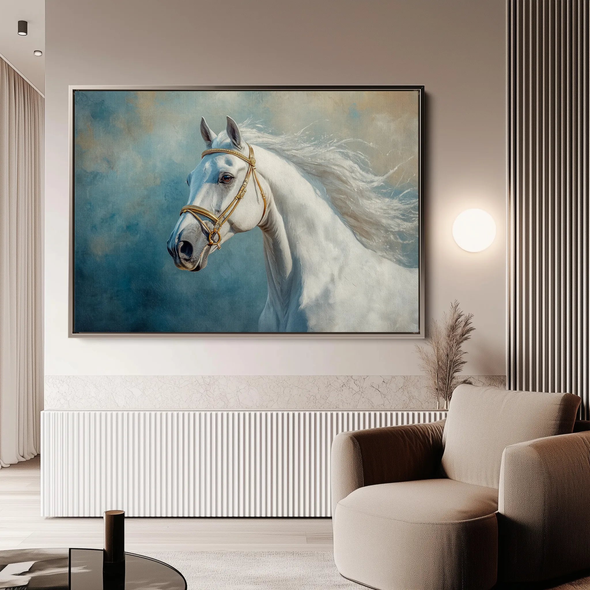 Horses 231 Canvas Art 60 x 40 cm / Black