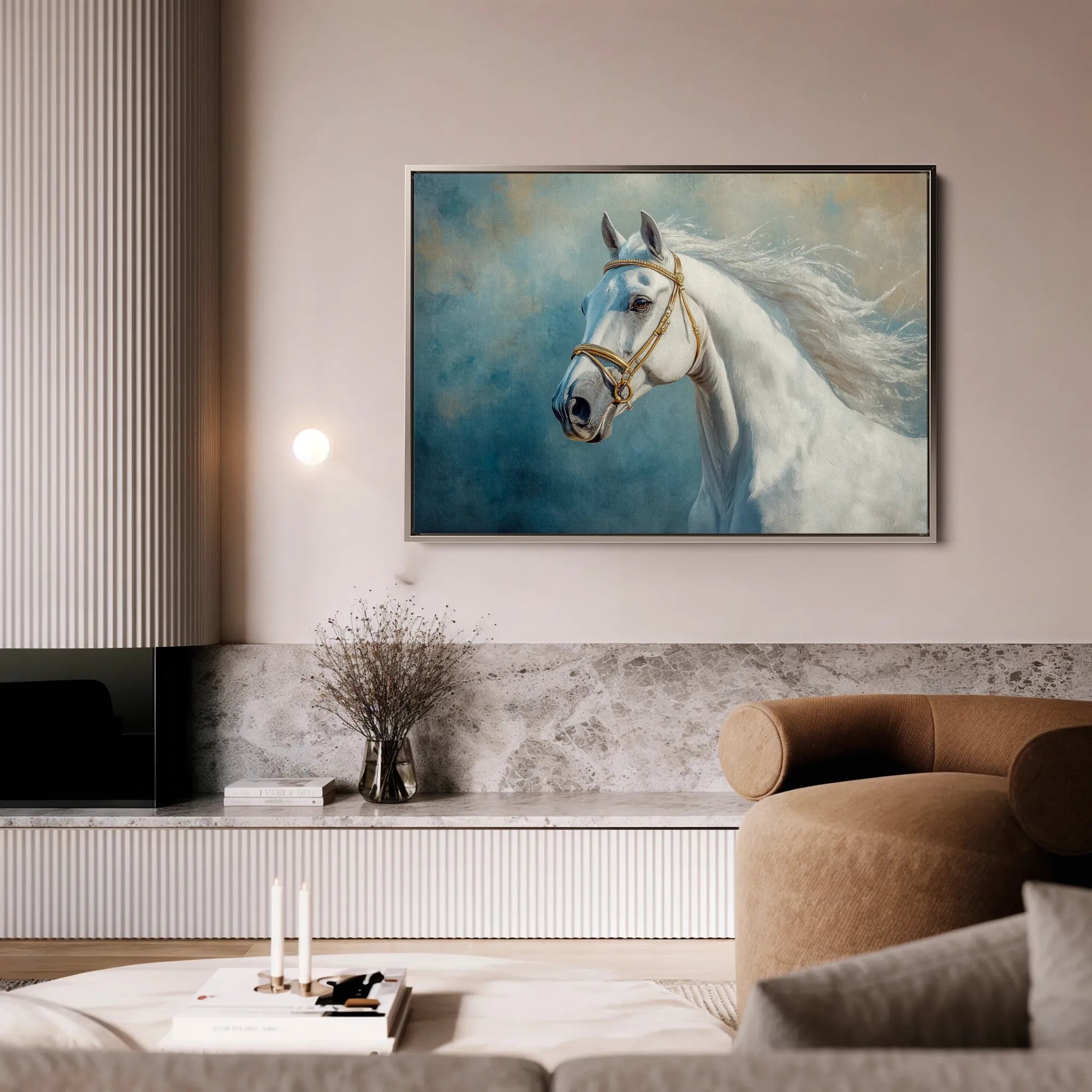 Horses 231 Canvas Art 60 x 40 cm / Black
