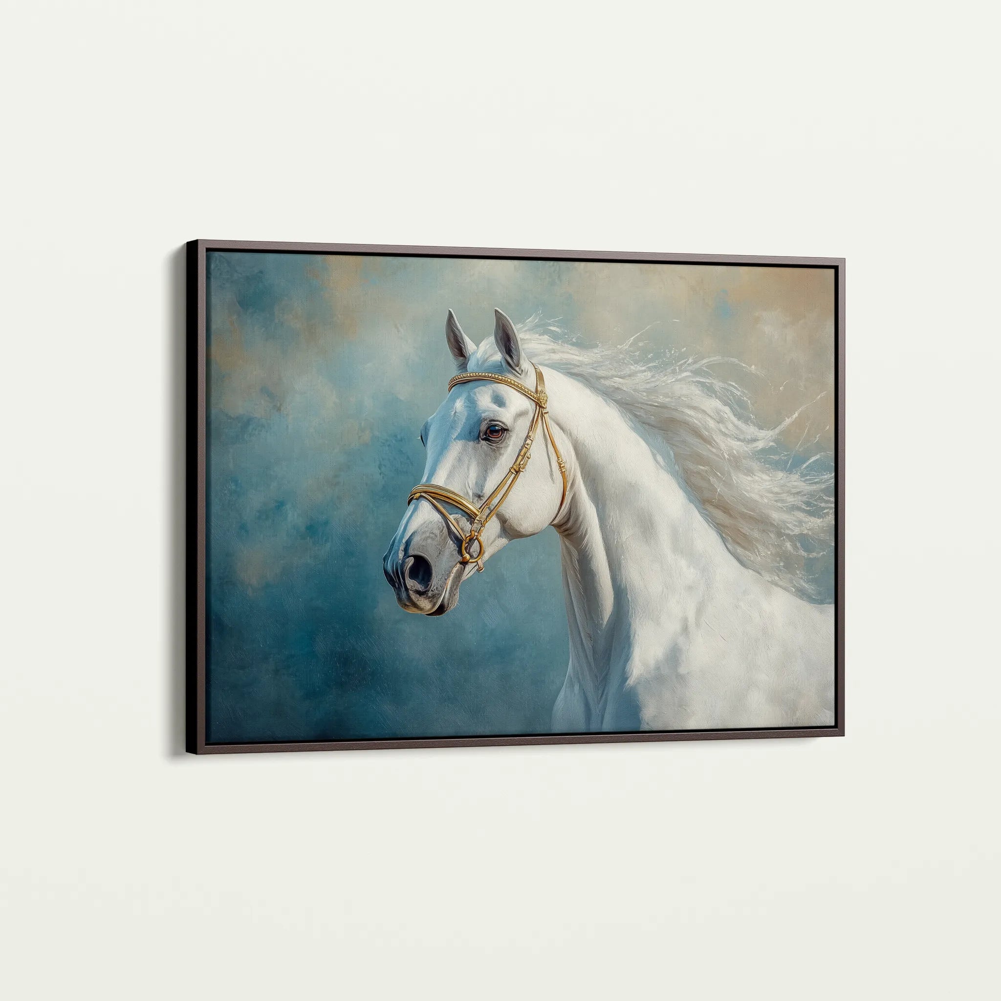 Horses 231 Canvas Art 60 x 40 cm / Black