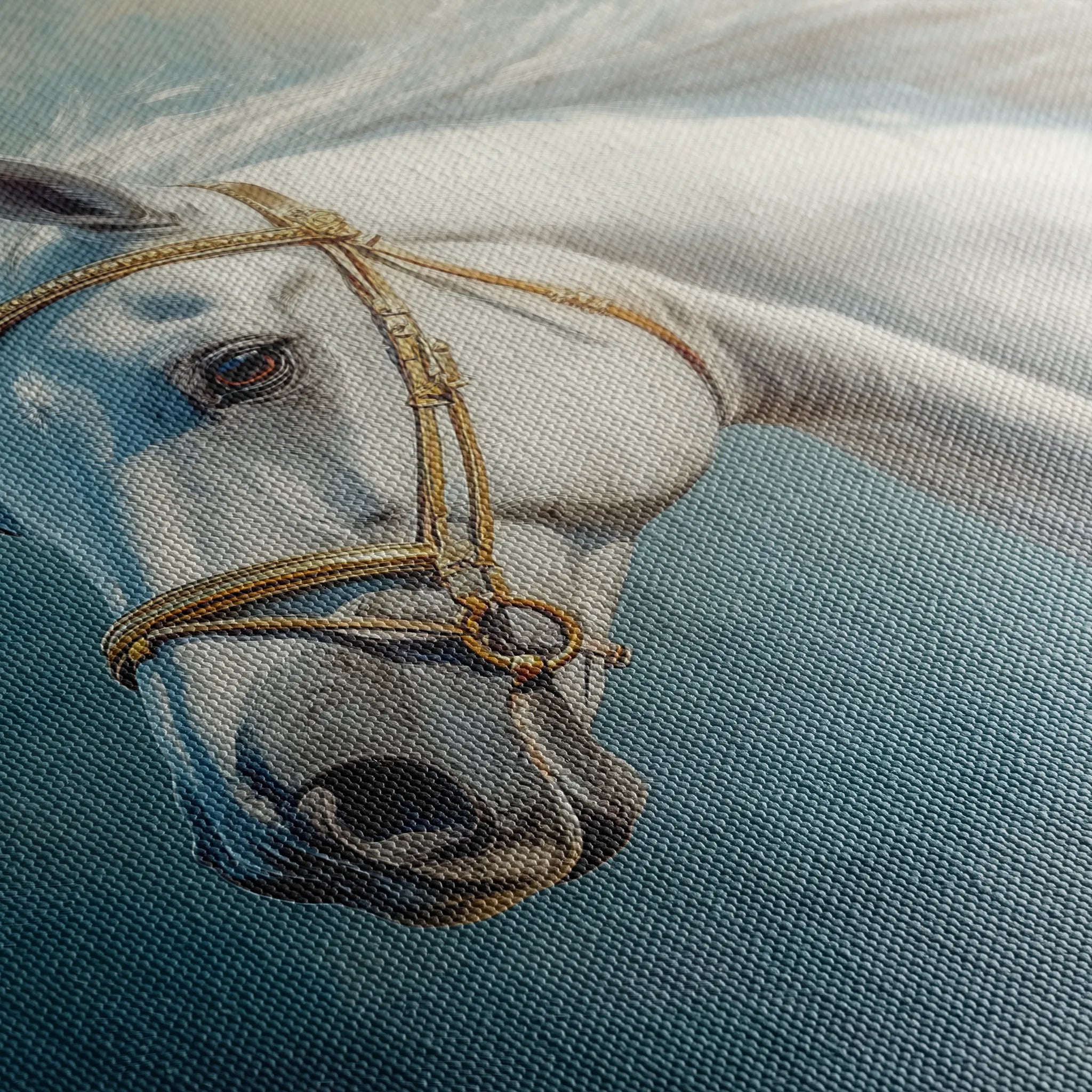 Horses 231 Canvas Art 60 x 40 cm / Black