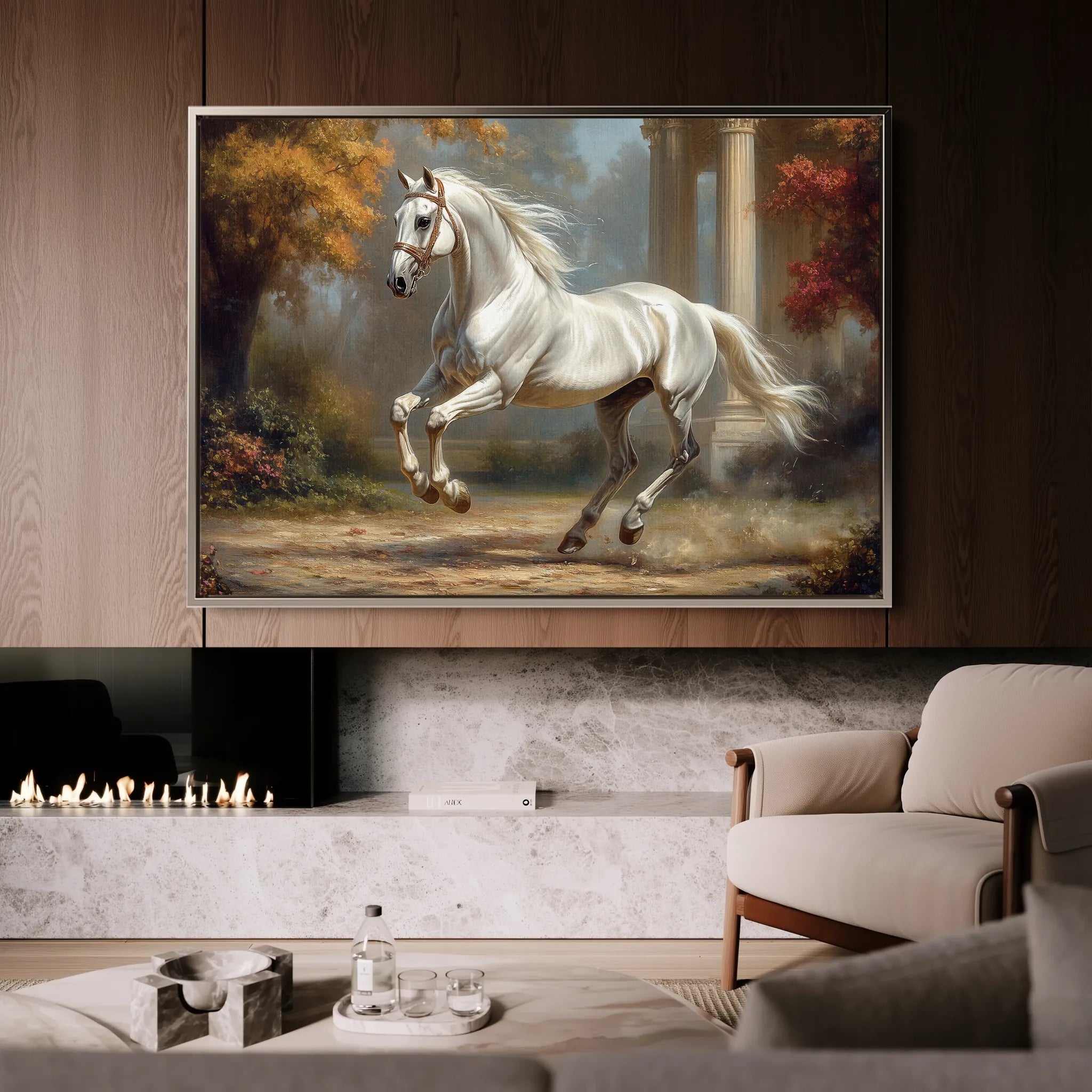 Horses 232 Canvas Art 60 x 40 cm / Black