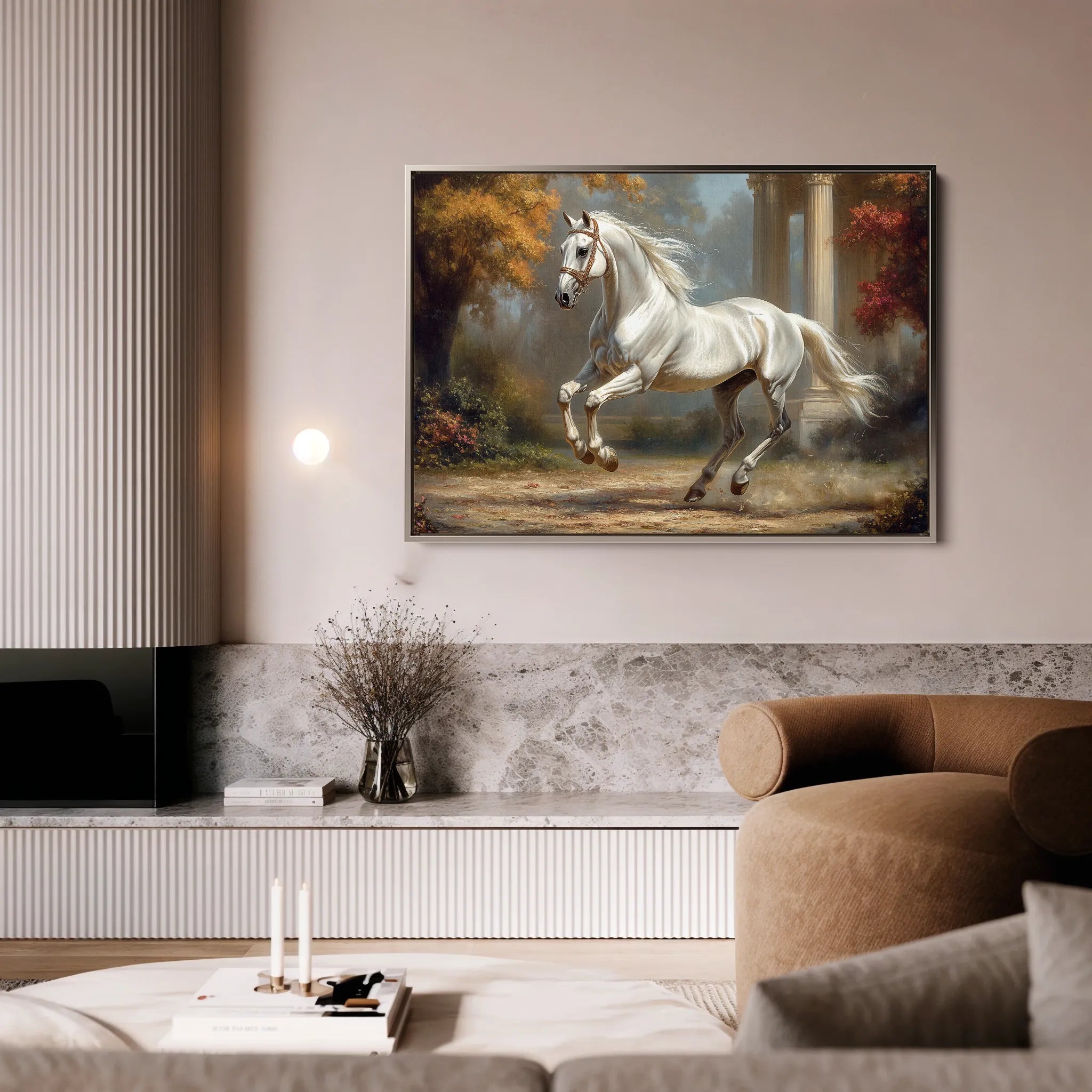 Horses 232 Canvas Art 60 x 40 cm / Black
