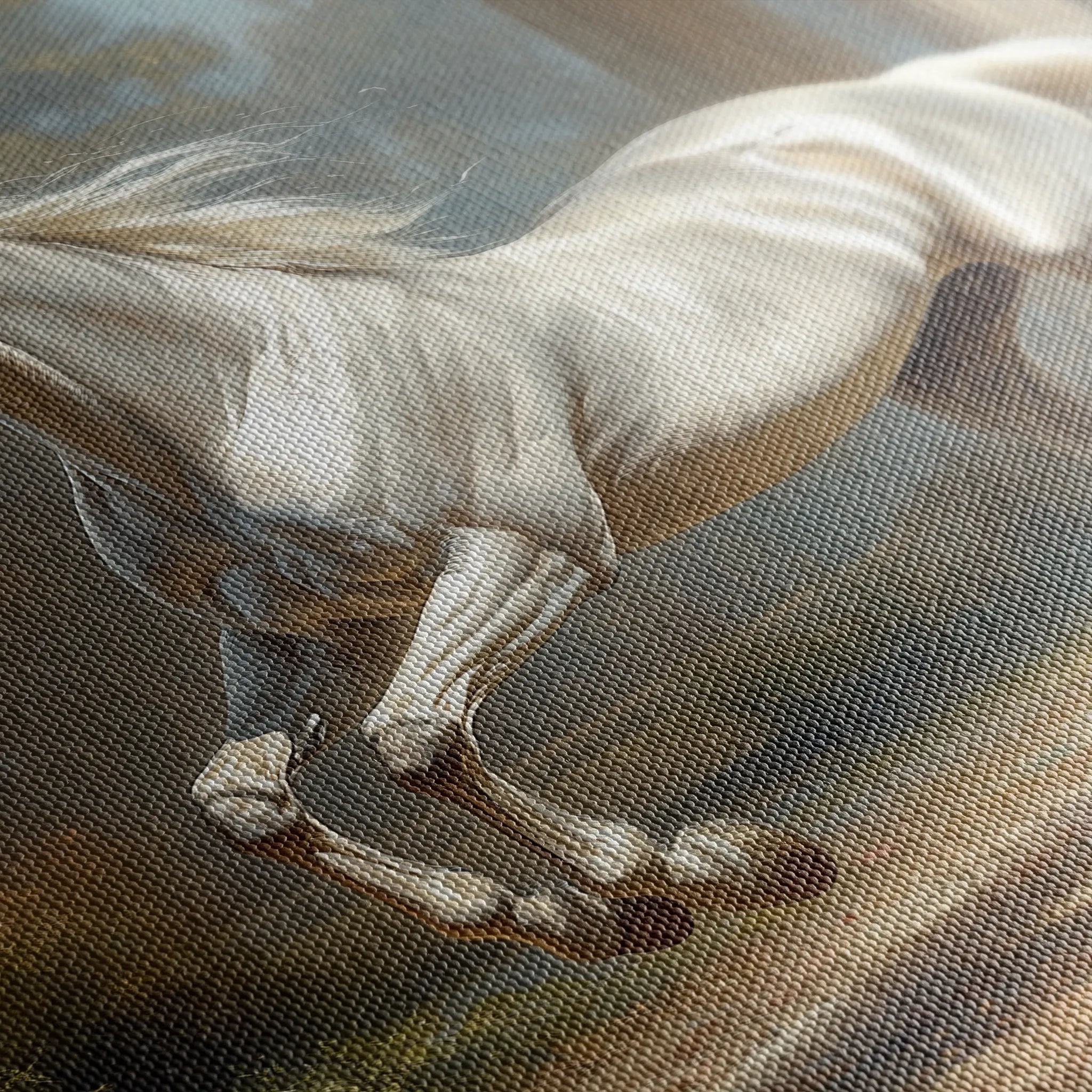 Horses 232 Canvas Art 60 x 40 cm / Black