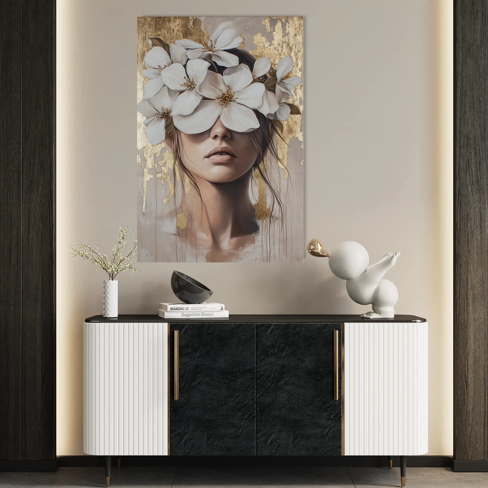 Portrait 232 Canvas Art 60 x 40 cm / Black