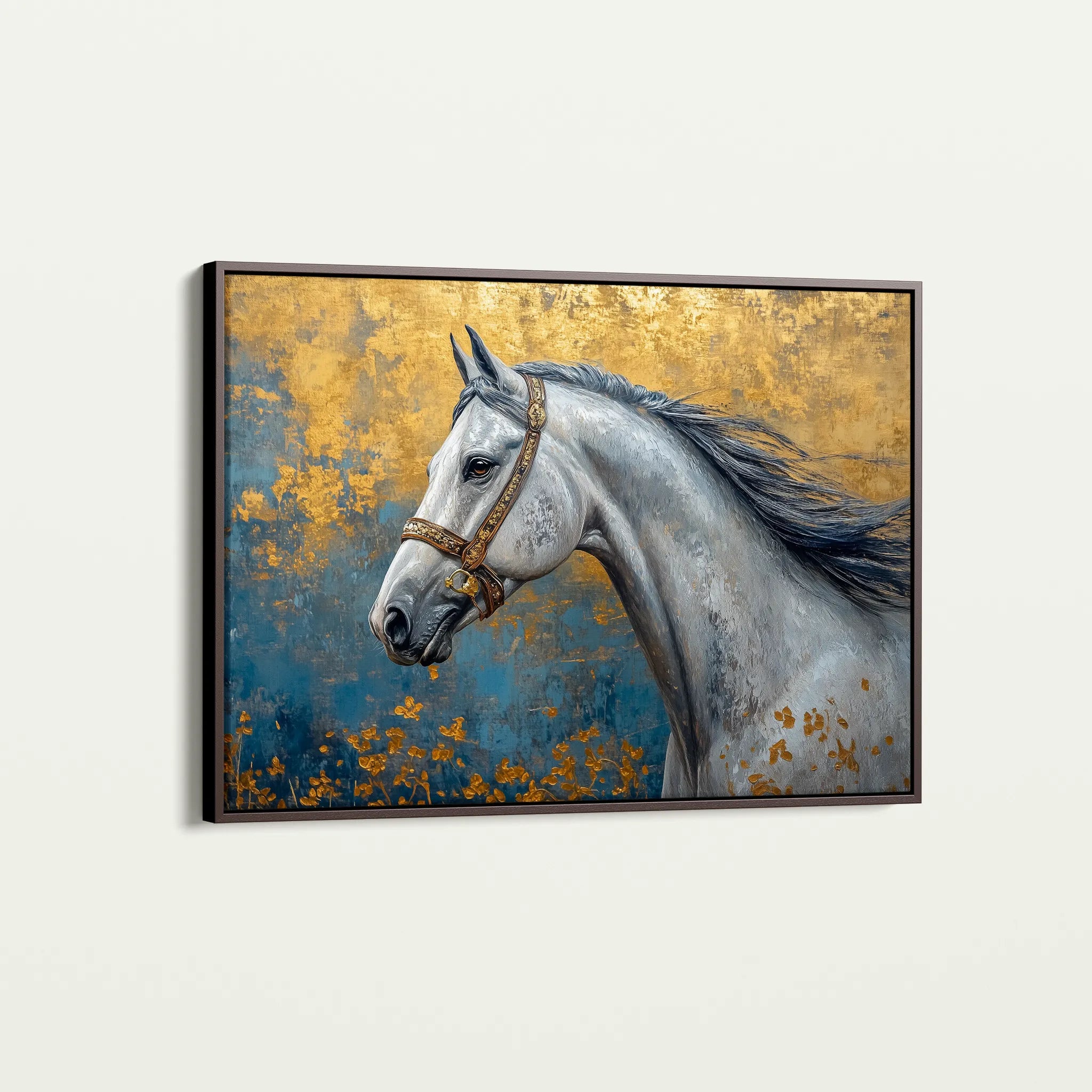 Horses 233 Canvas Art 60 x 40 cm / Black