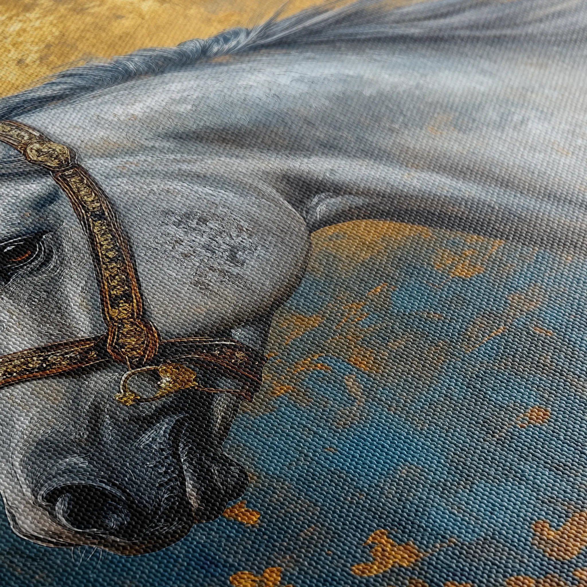 Horses 233 Canvas Art 60 x 40 cm / Black