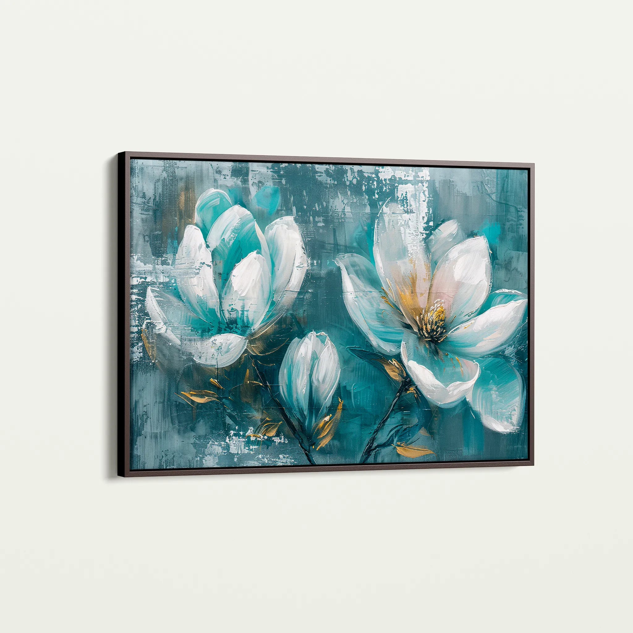 Floral 234 Canvas Art 60 x 40 cm / Black