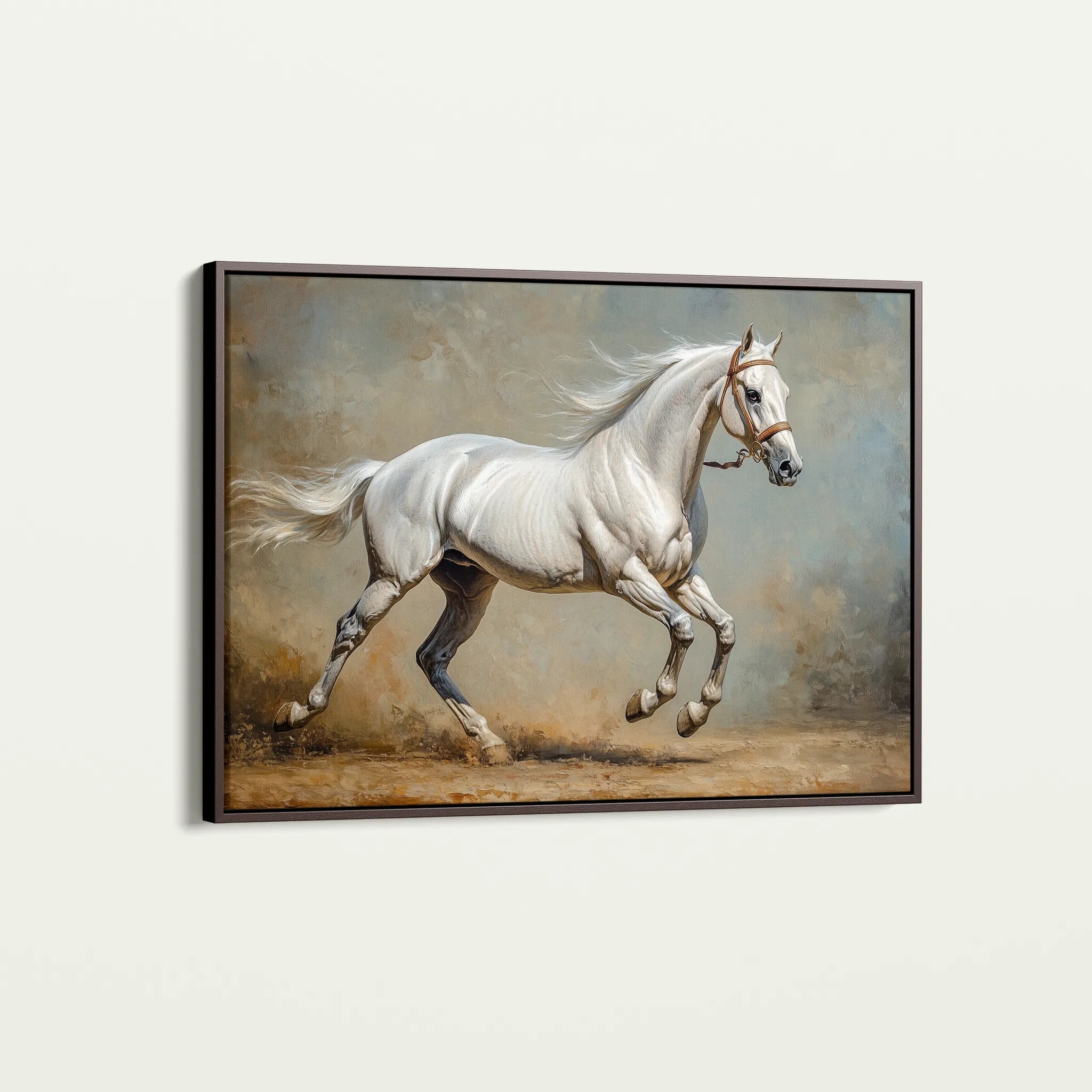 Horses 234 Canvas Art 60 x 40 cm / Black