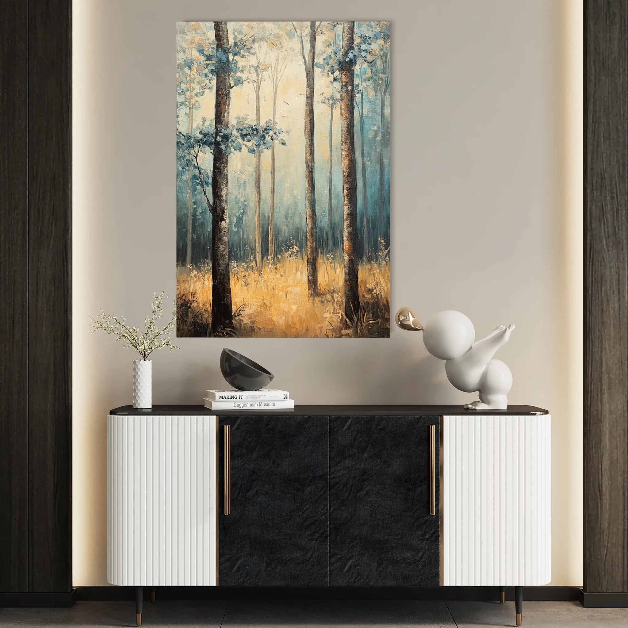 Landscape 234 Canvas Art 60 x 40 cm / Black