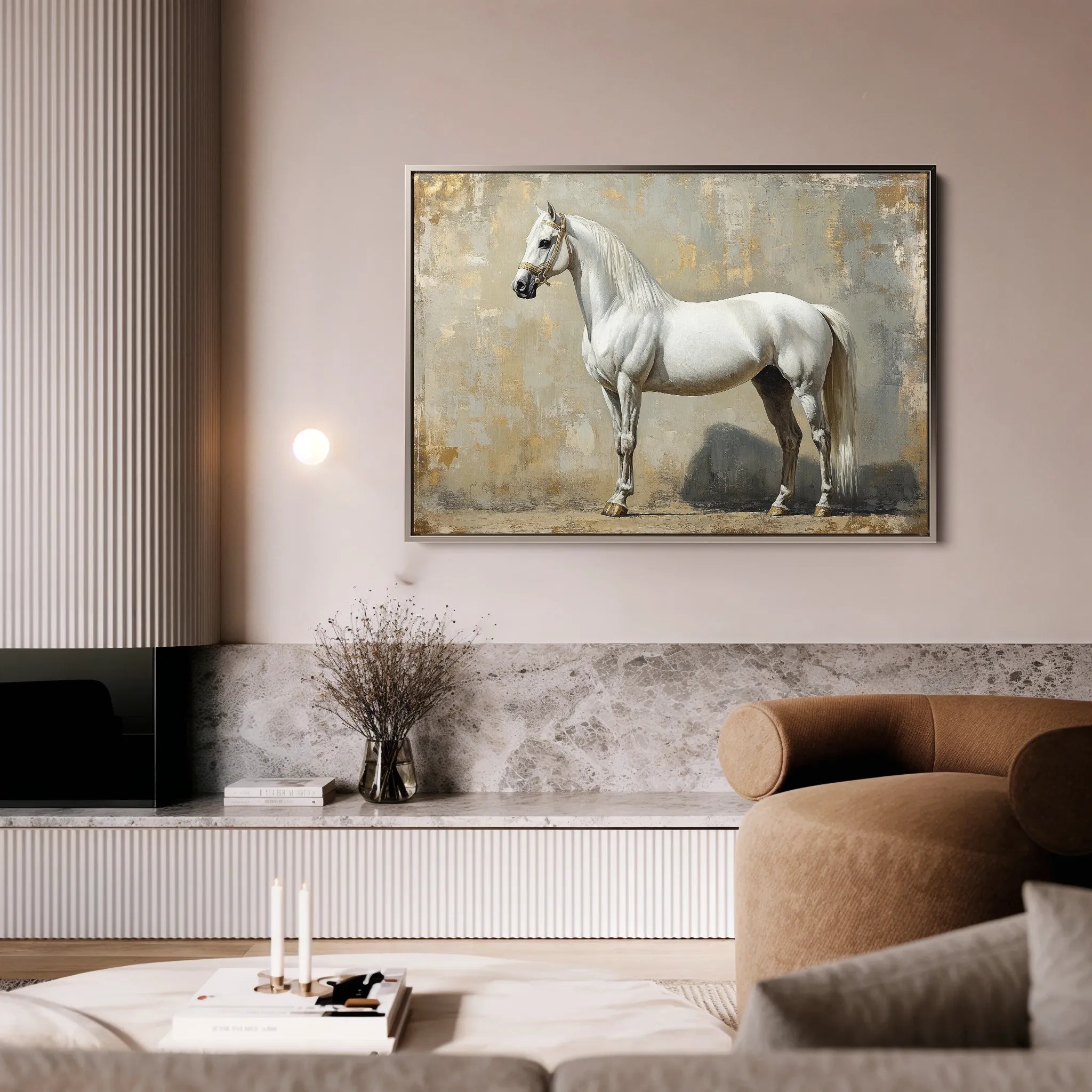 Horses 235 Canvas Art 60 x 40 cm / Black