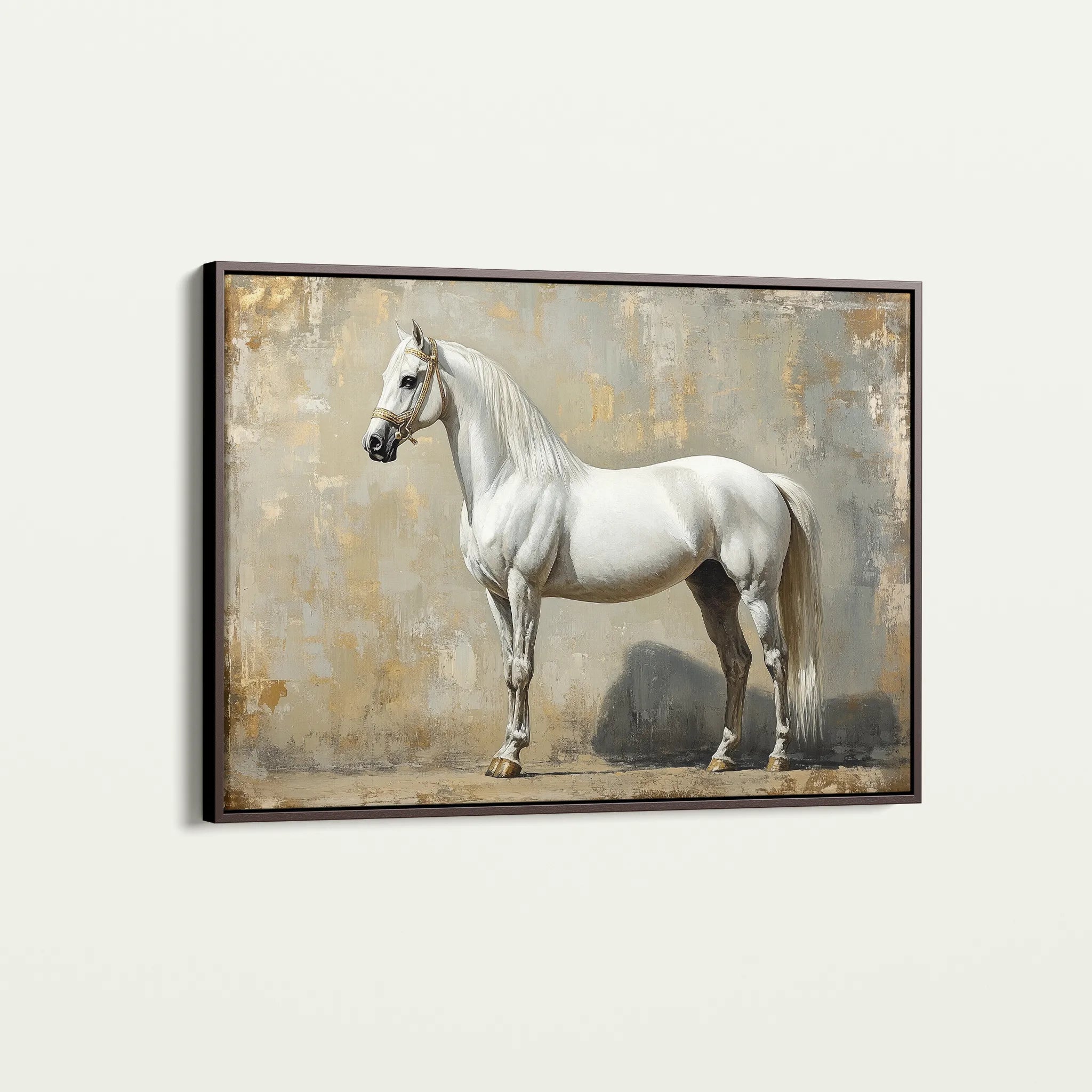 Horses 235 Canvas Art 60 x 40 cm / Black