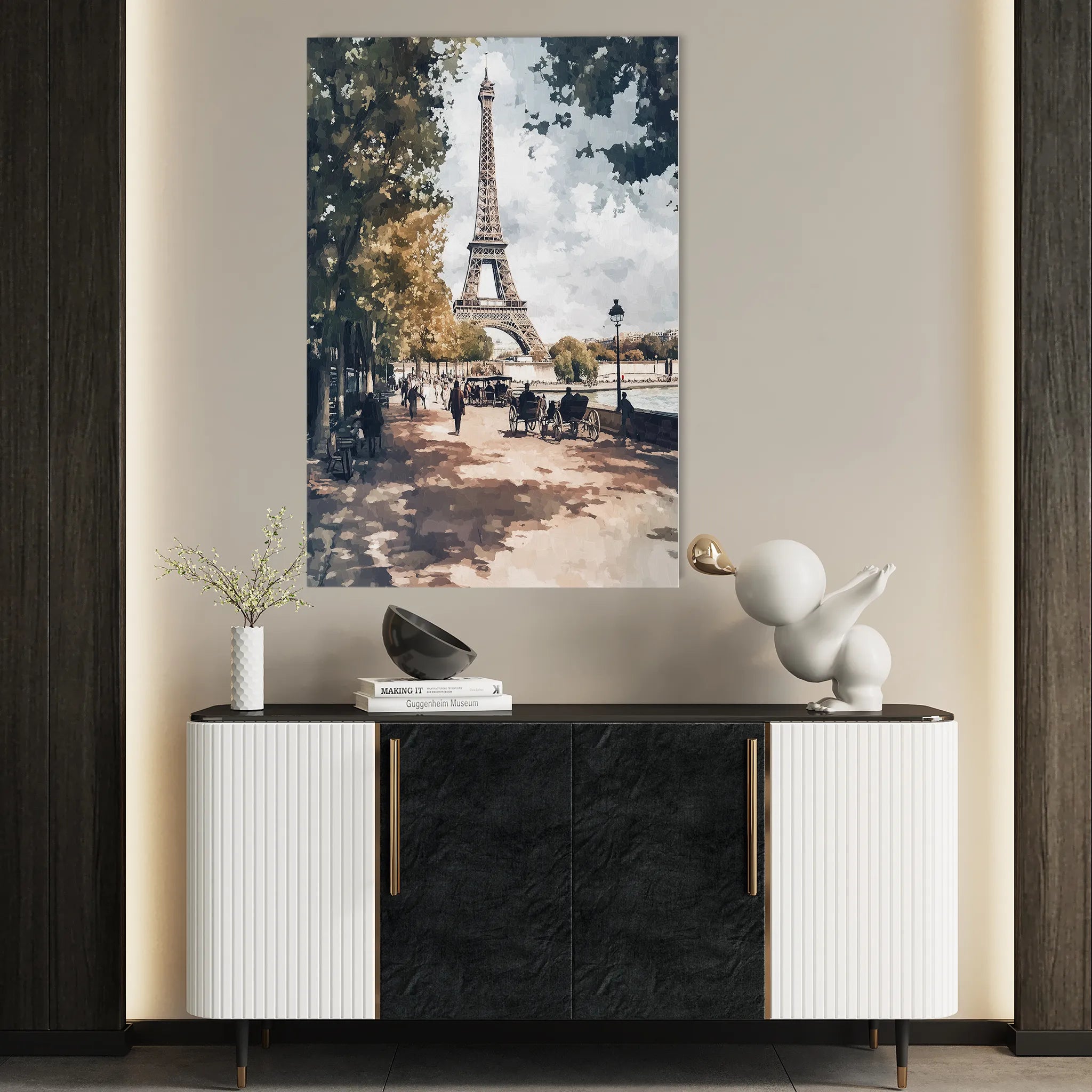 Landscape 235 Canvas Art 60 x 40 cm / Black
