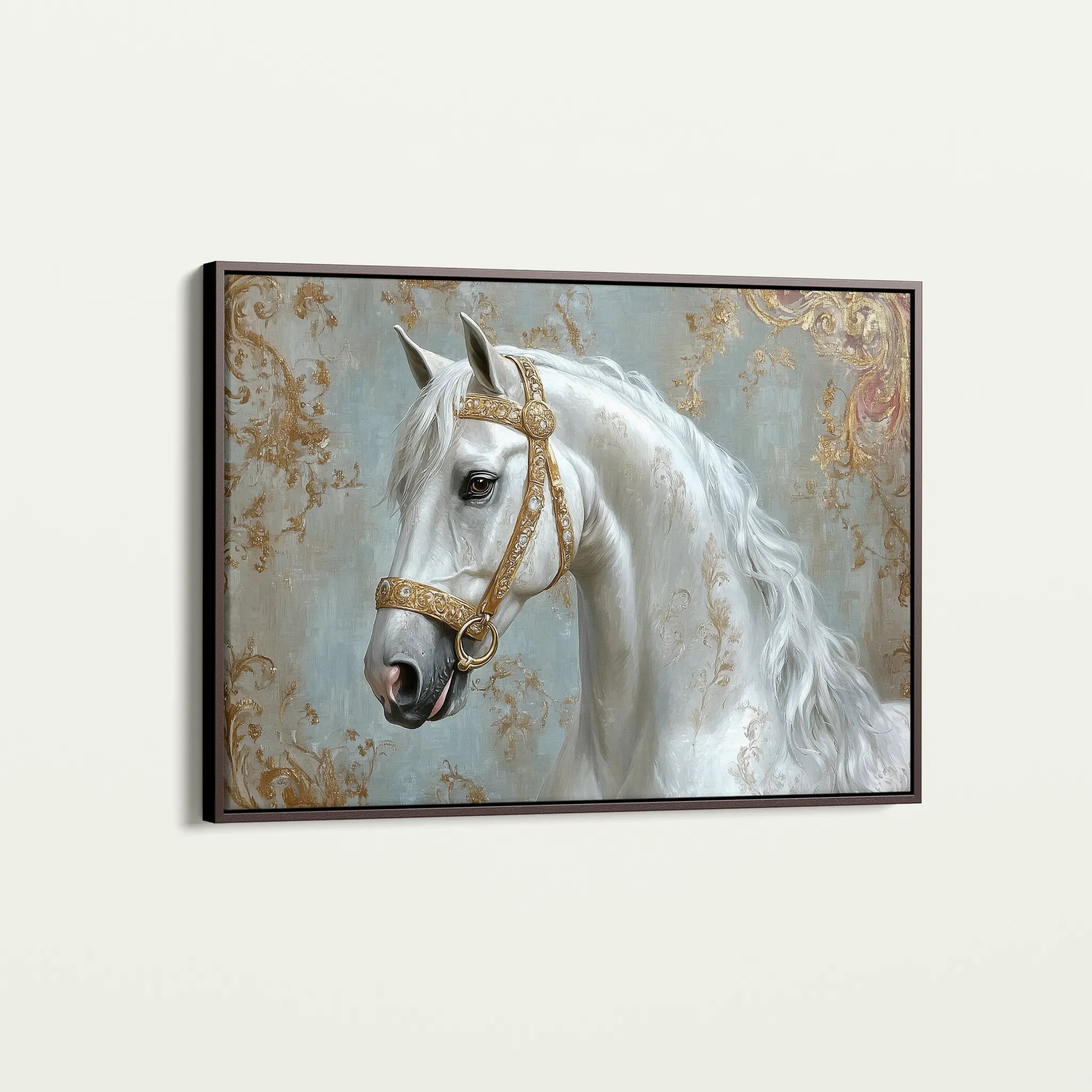 Horses 236 Canvas Art 60 x 40 cm / Black