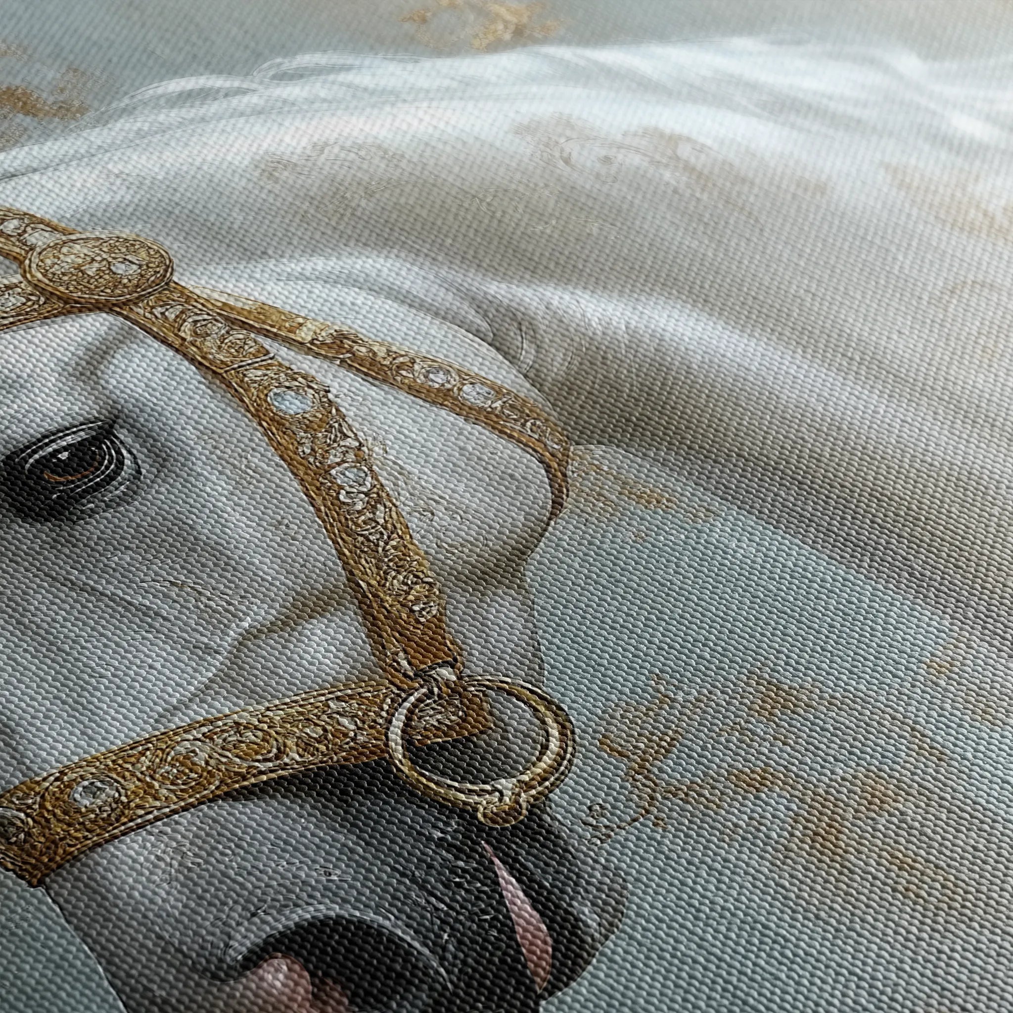 Horses 236 Canvas Art 60 x 40 cm / Black