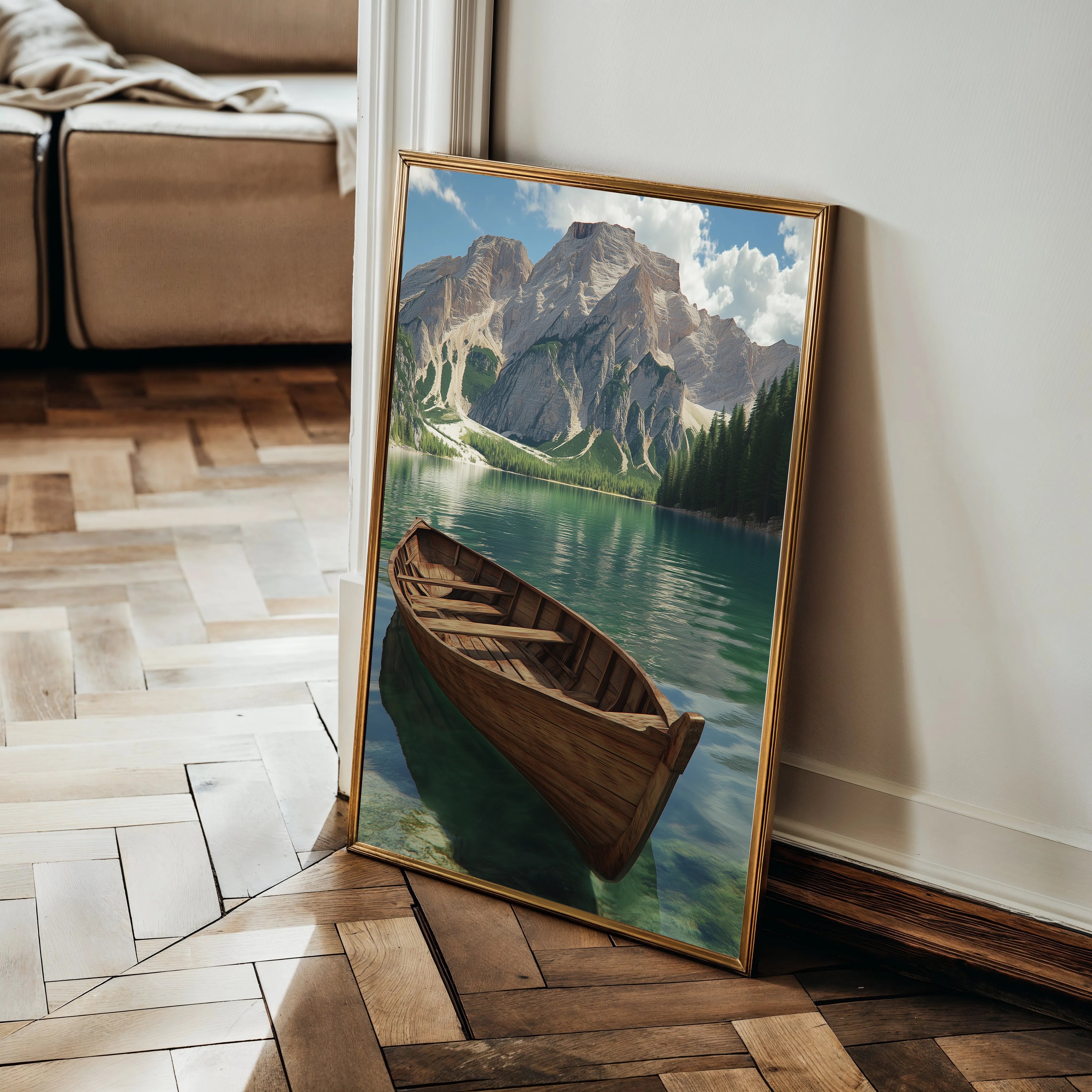 Landscape 236 Canvas Art 60 x 40 cm / Black