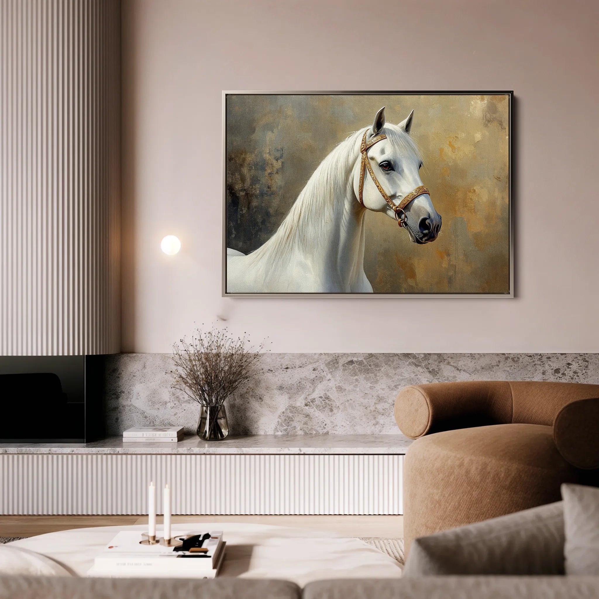 Horses 237 Canvas Art 60 x 40 cm / Black