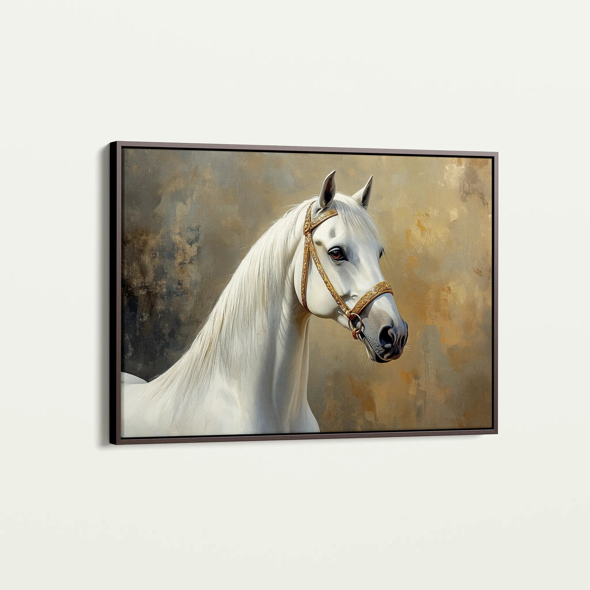 Horses 237 Canvas Art 60 x 40 cm / Black