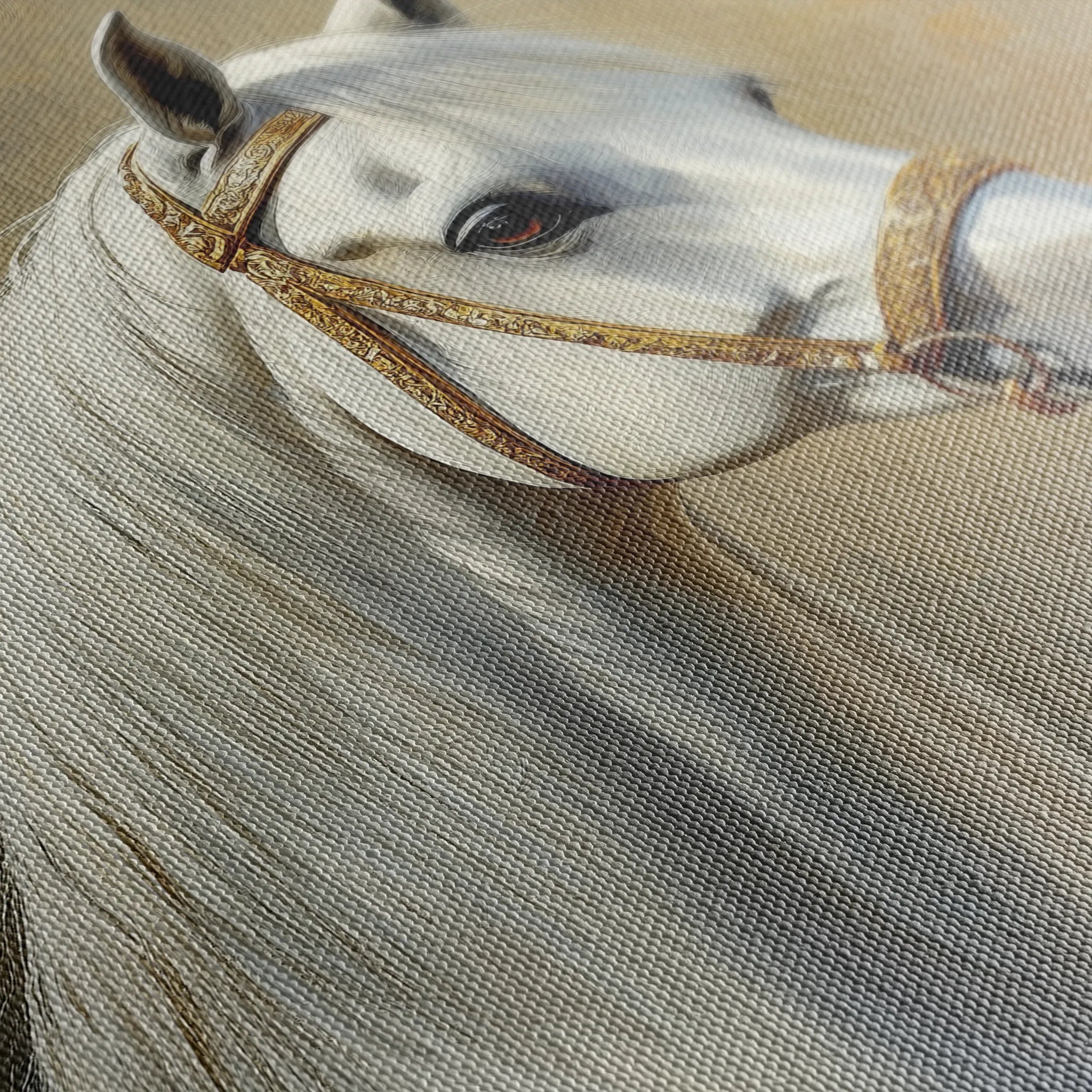 Horses 237 Canvas Art 60 x 40 cm / Black