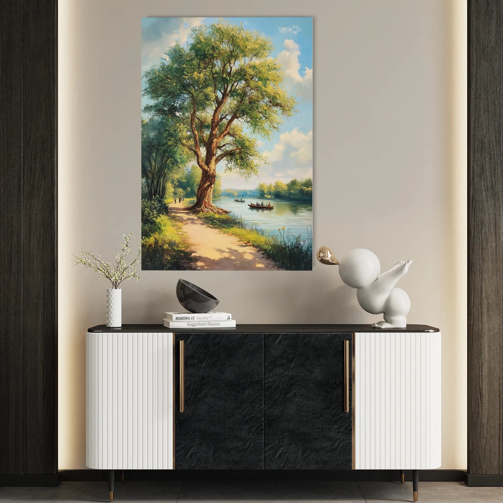 Landscape 237 Canvas Art 60 x 40 cm / Black