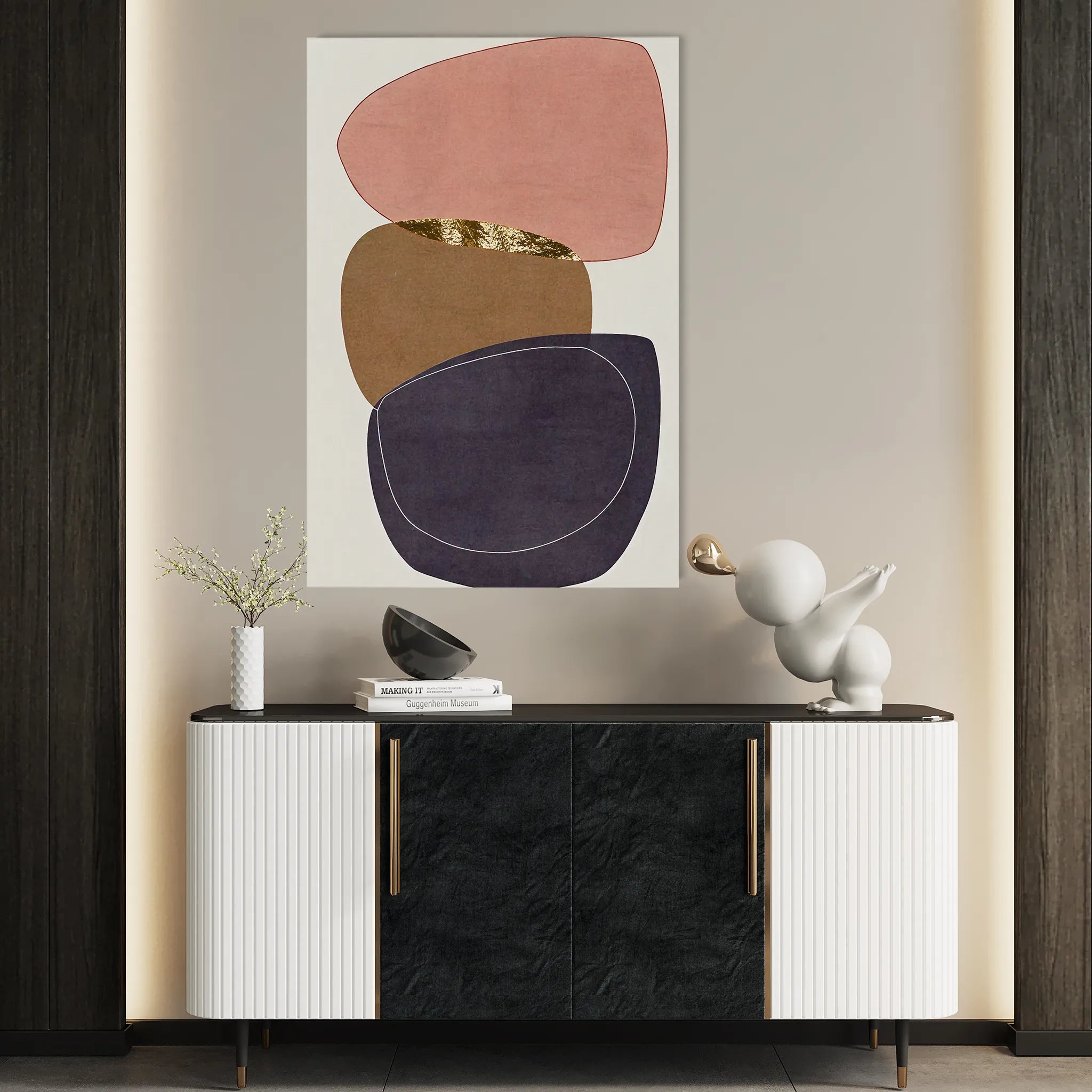 Boho 238 Canvas Art 60 x 40 cm / Black