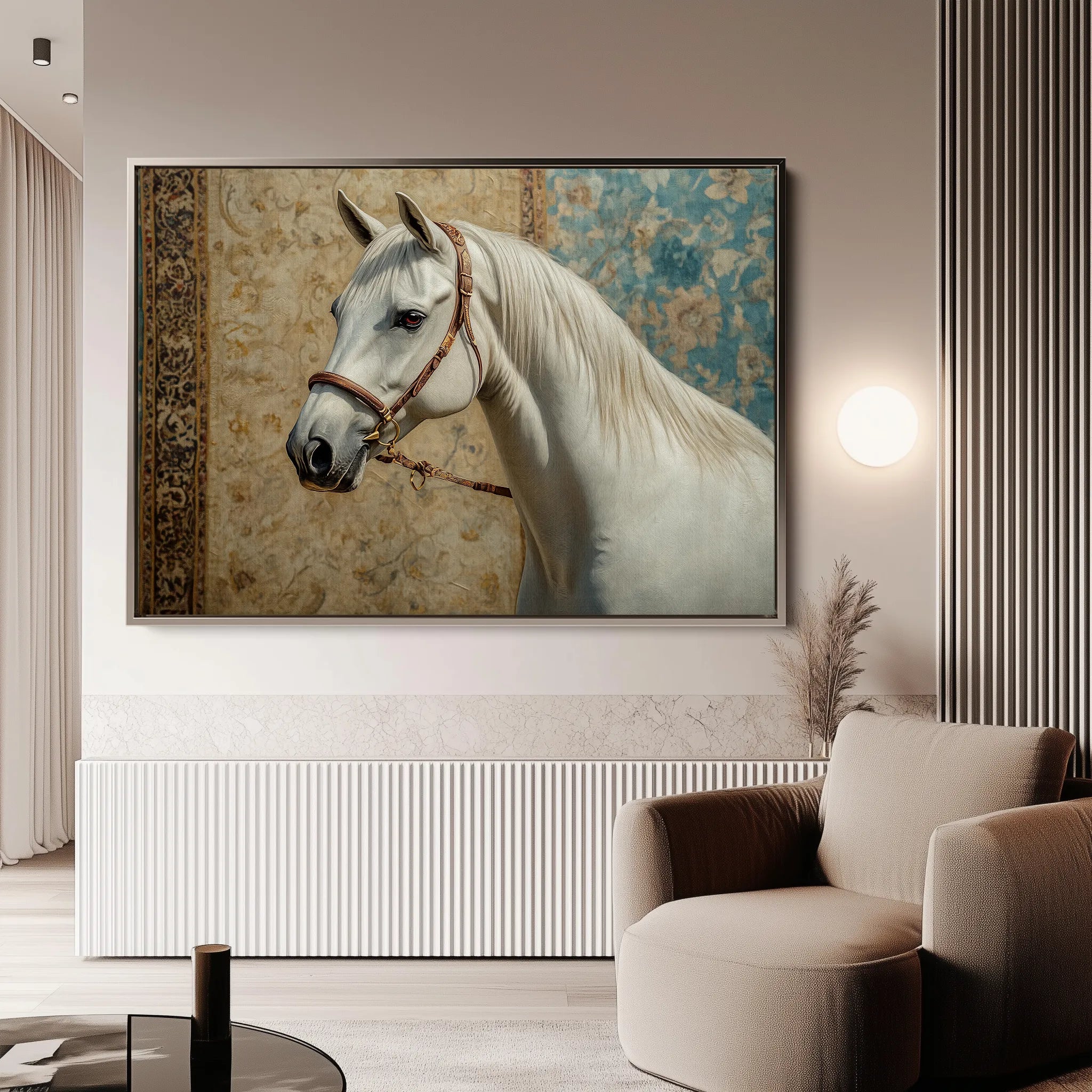 Horses 238 Canvas Art 60 x 40 cm / Black