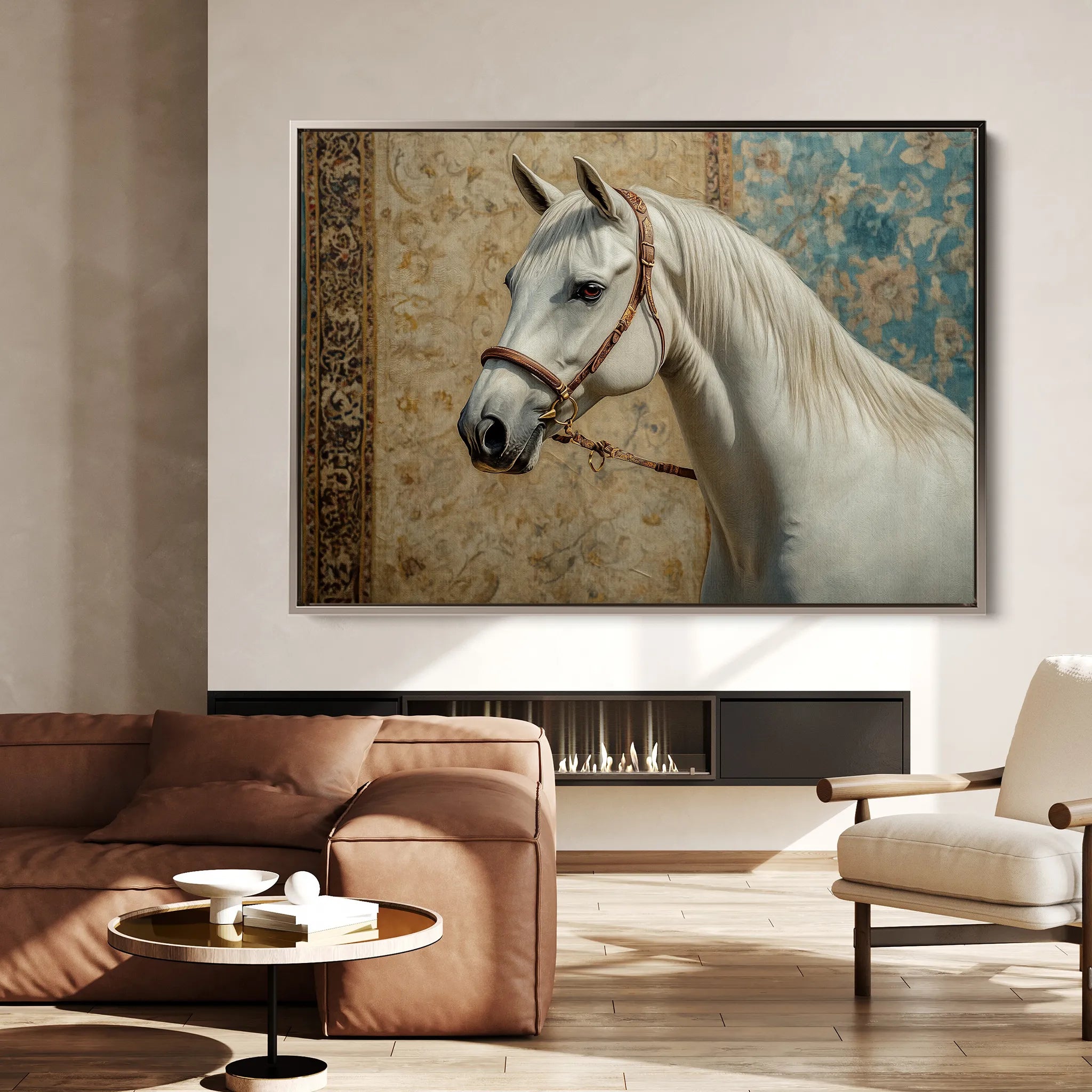Horses 238 Canvas Art 60 x 40 cm / Black