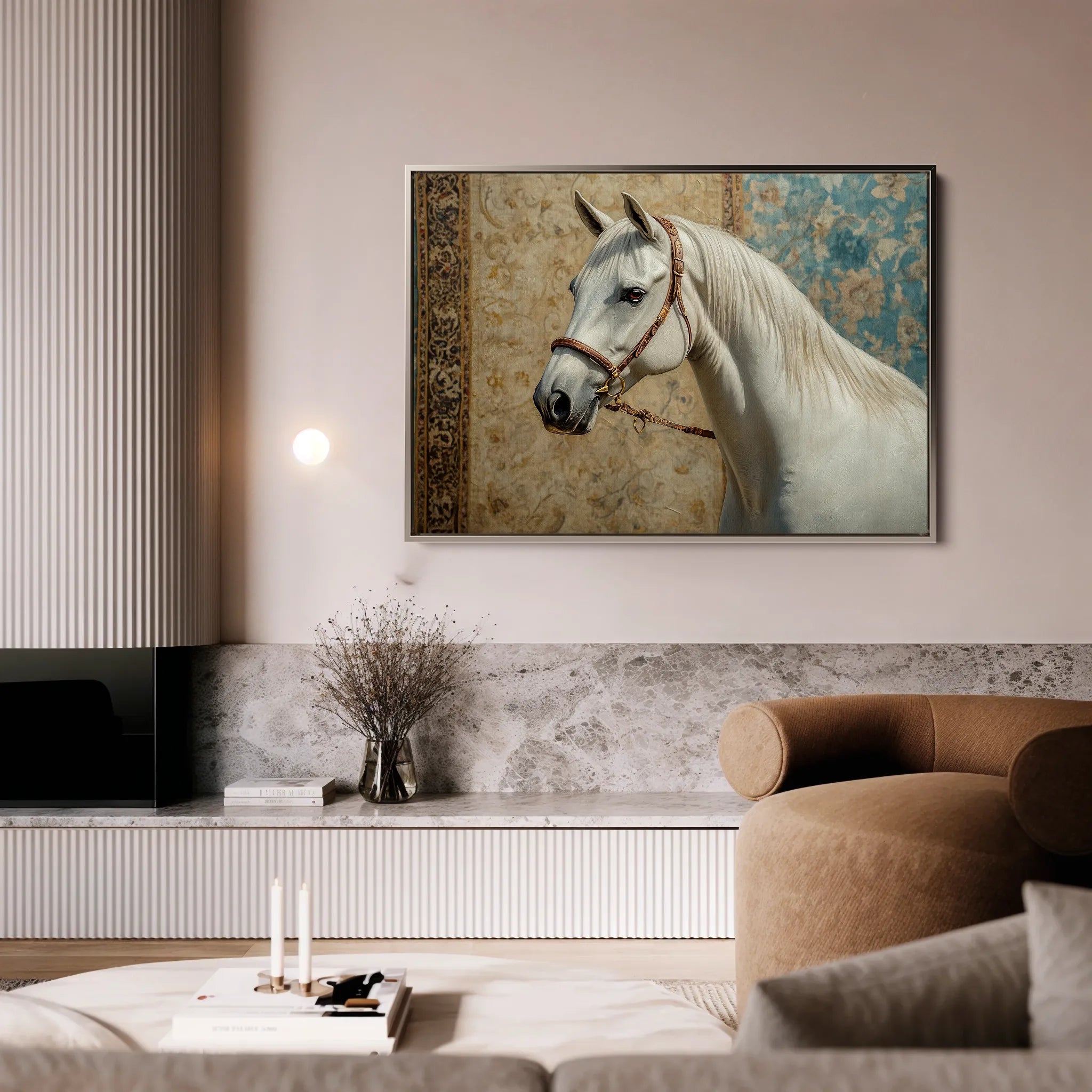 Horses 238 Canvas Art 60 x 40 cm / Black