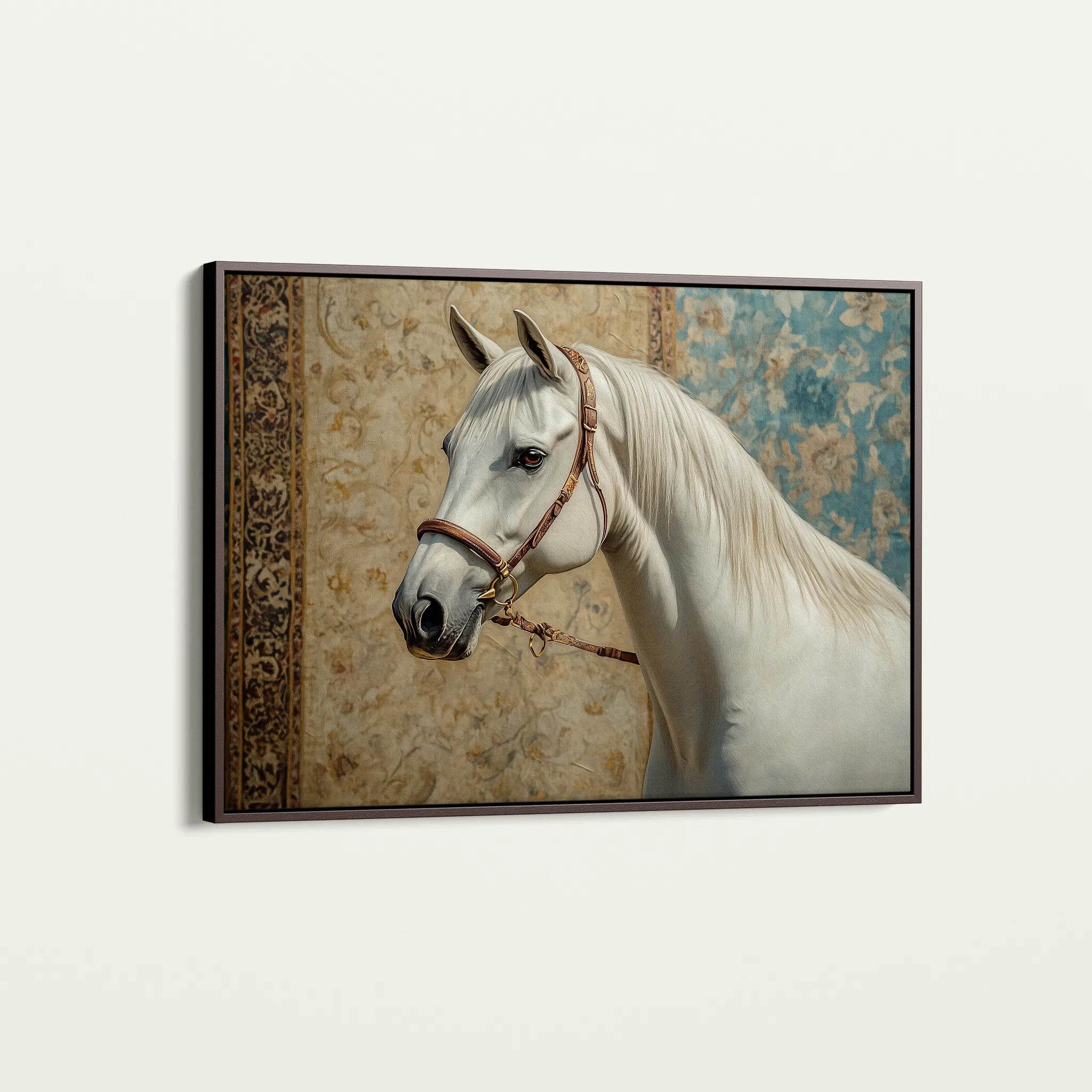 Horses 238 Canvas Art 60 x 40 cm / Black