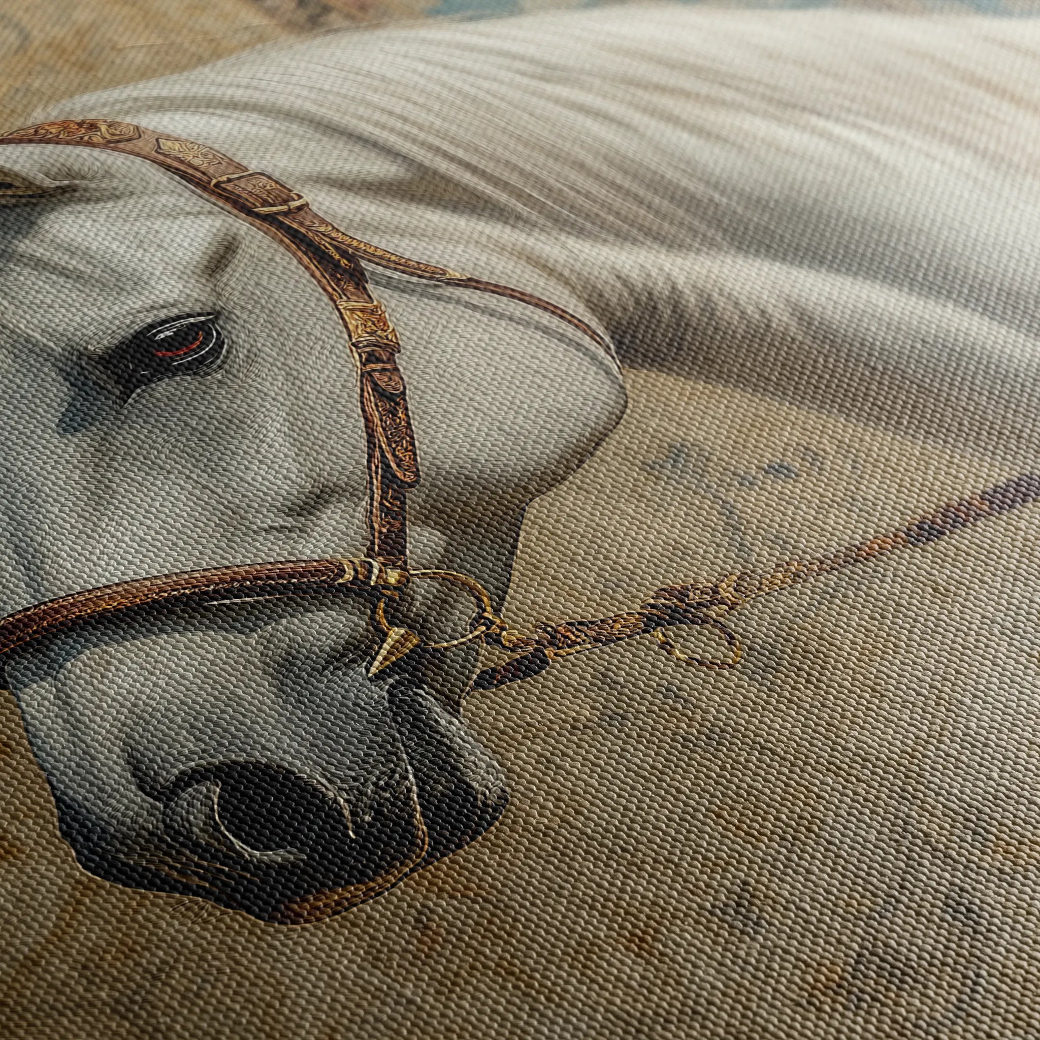 Horses 238 Canvas Art 60 x 40 cm / Black