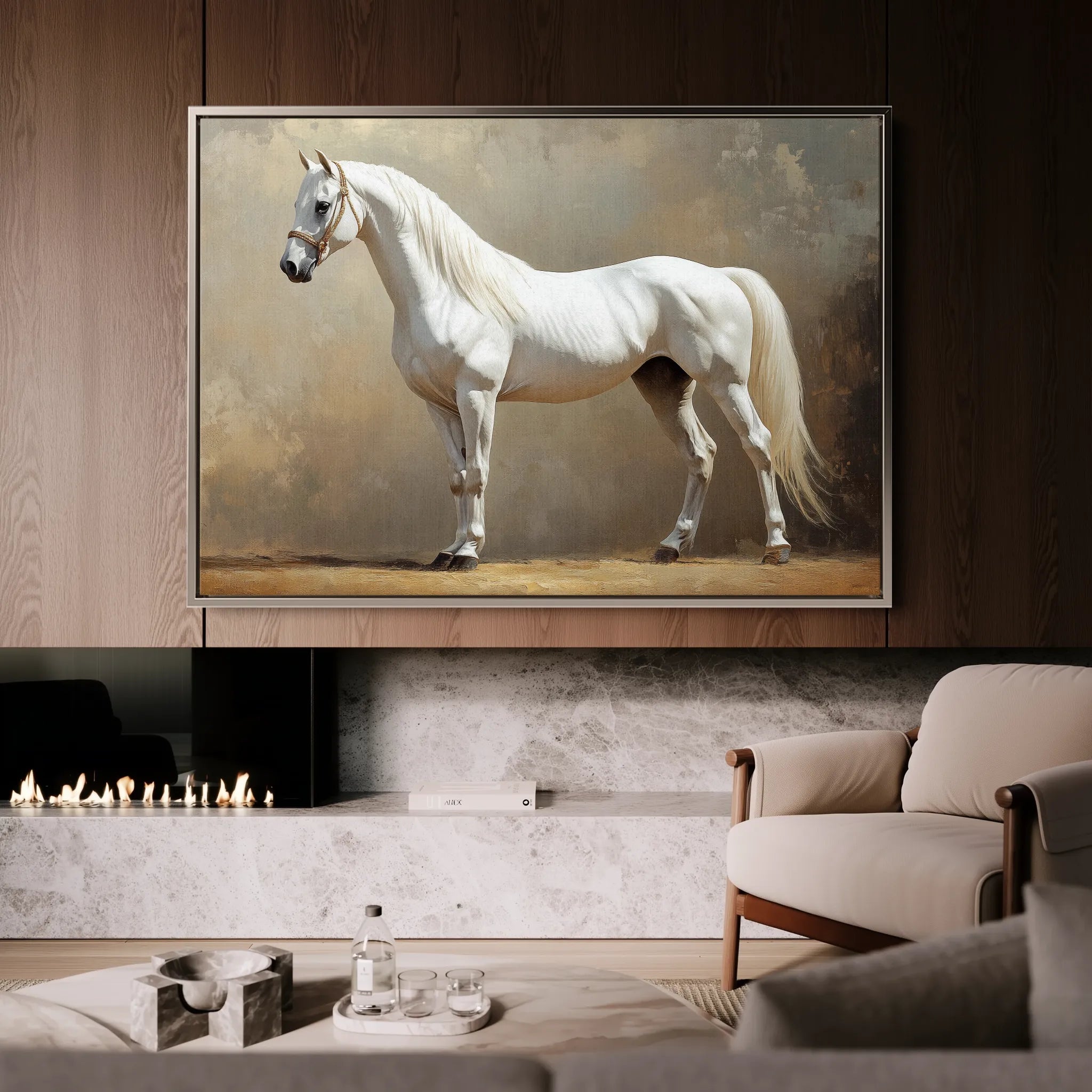 Horses 239 Canvas Art 60 x 40 cm / Black