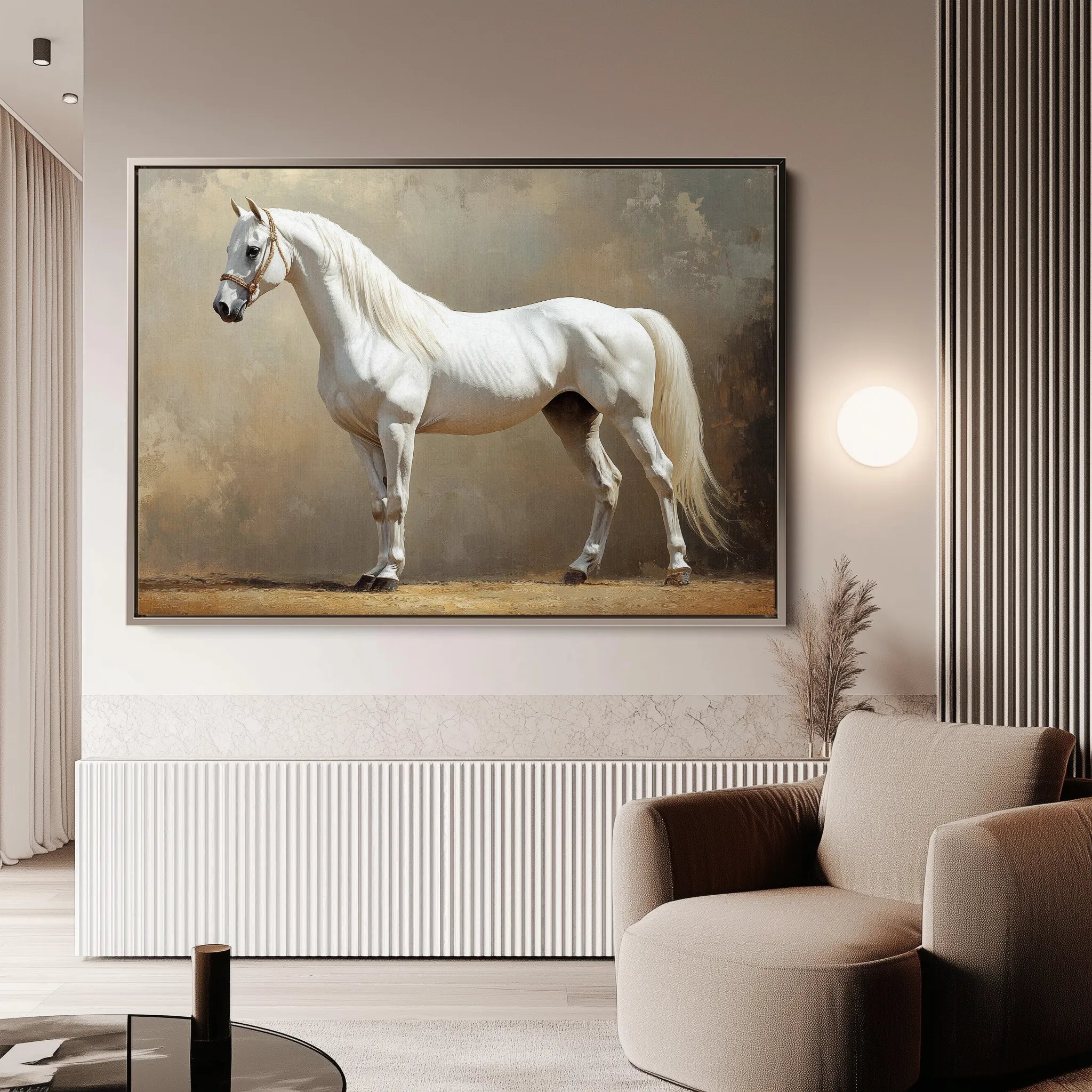 Horses 239 Canvas Art 60 x 40 cm / Black