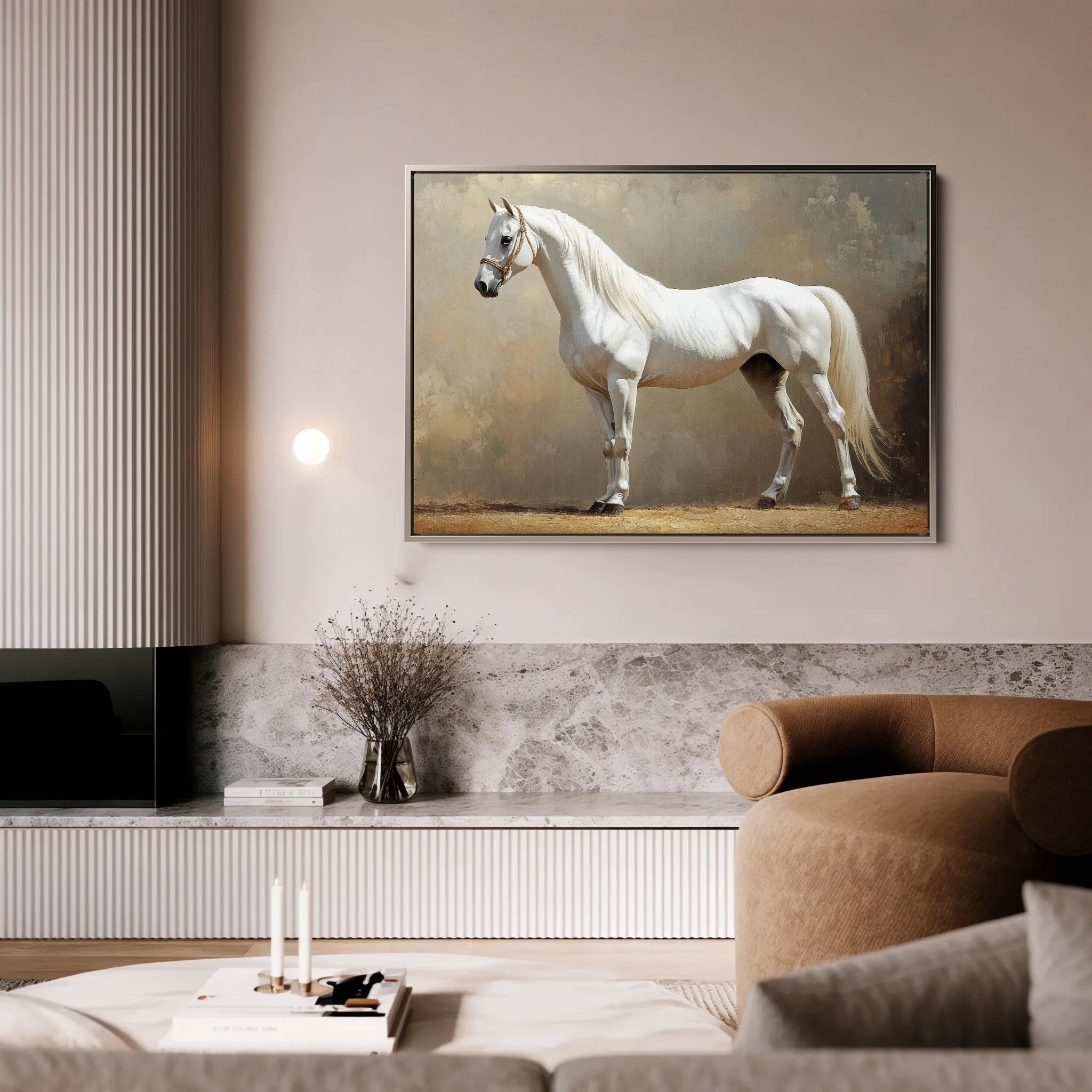 Horses 239 Canvas Art 60 x 40 cm / Black