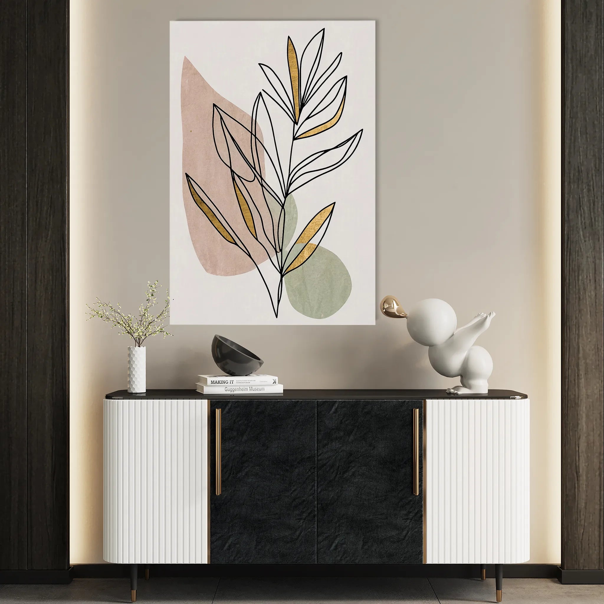 Boho 240 Canvas Art 60 x 40 cm / Black