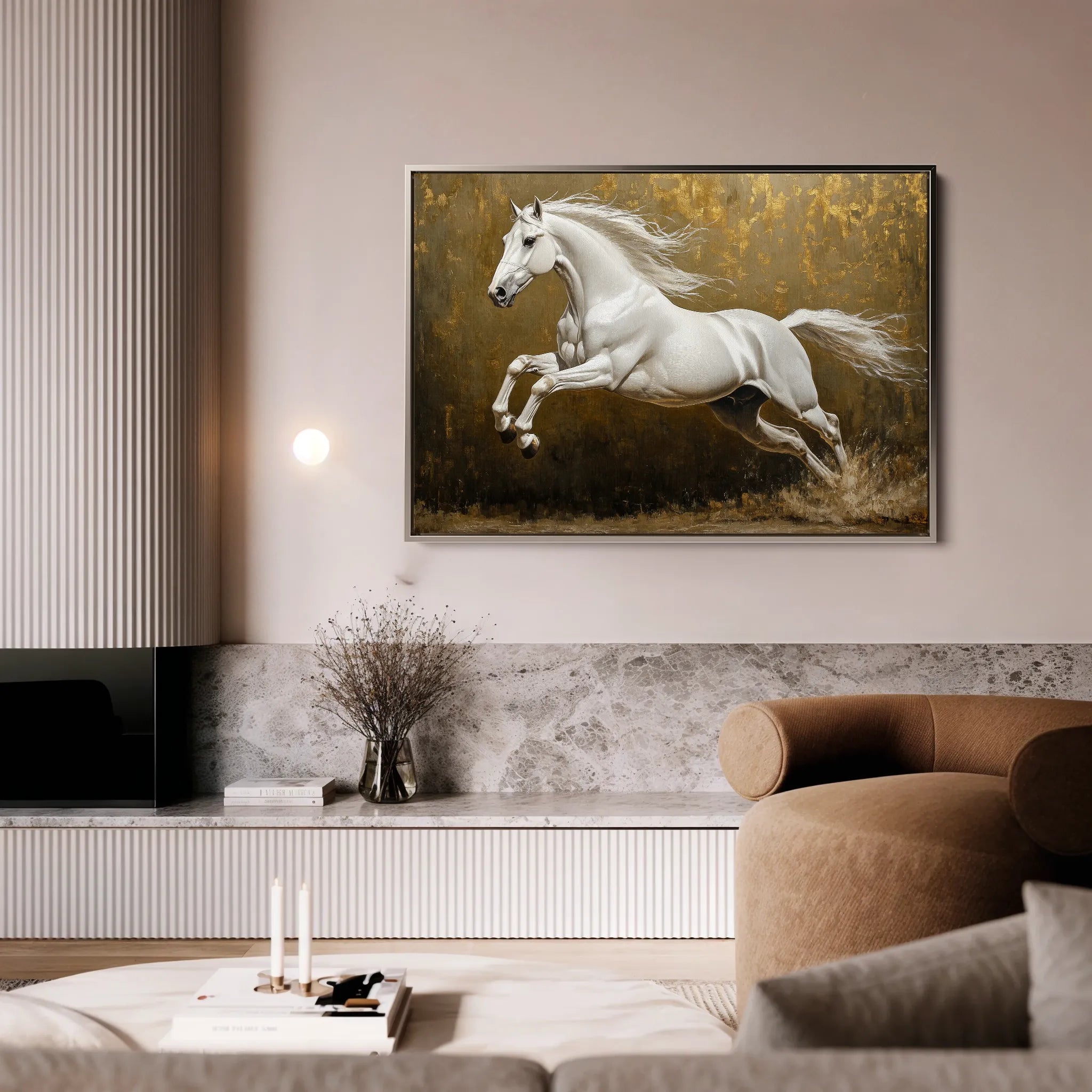 Horses 240 Canvas Art 60 x 40 cm / Black