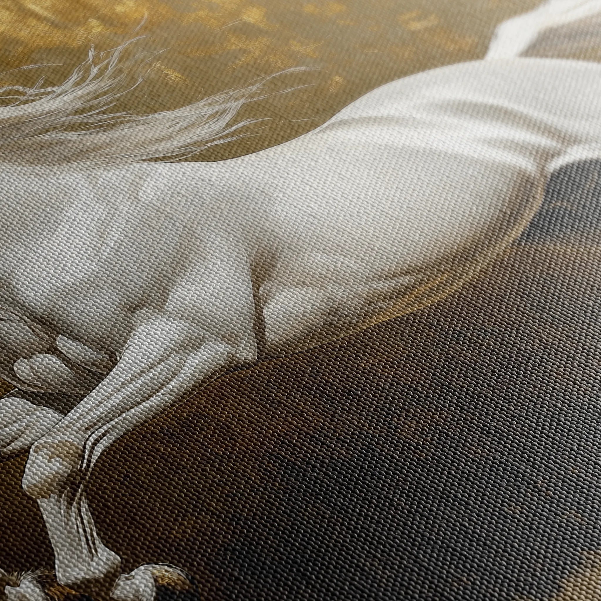 Horses 240 Canvas Art 60 x 40 cm / Black