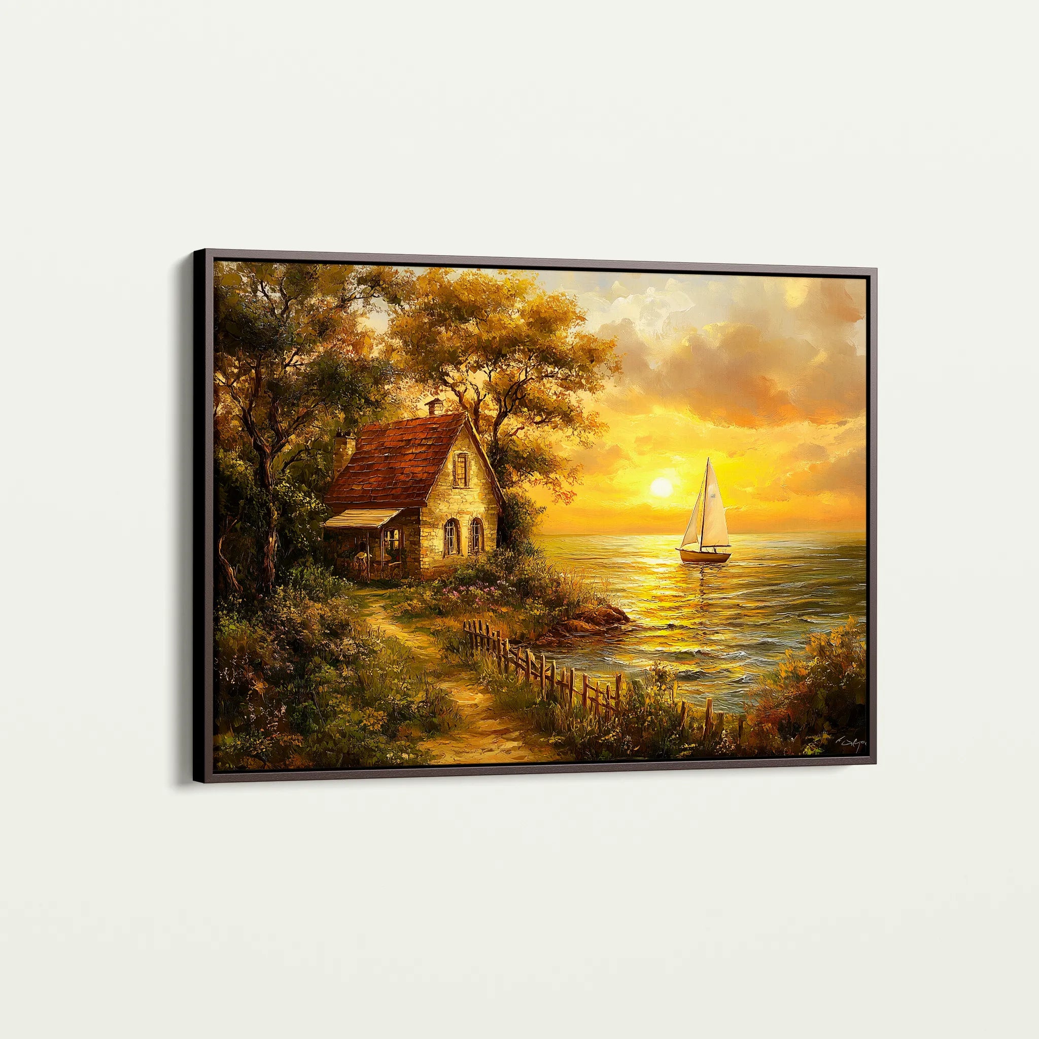 Landscape 240 Canvas Art 60 x 40 cm / Black