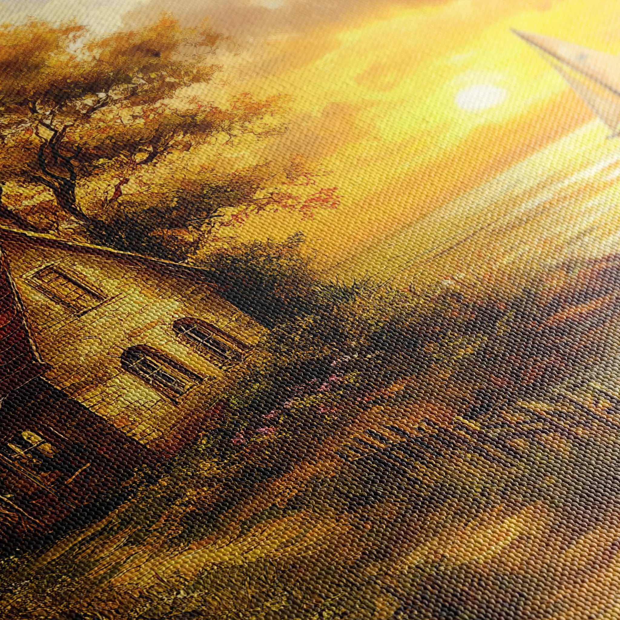 Landscape 240 Canvas Art 60 x 40 cm / Black