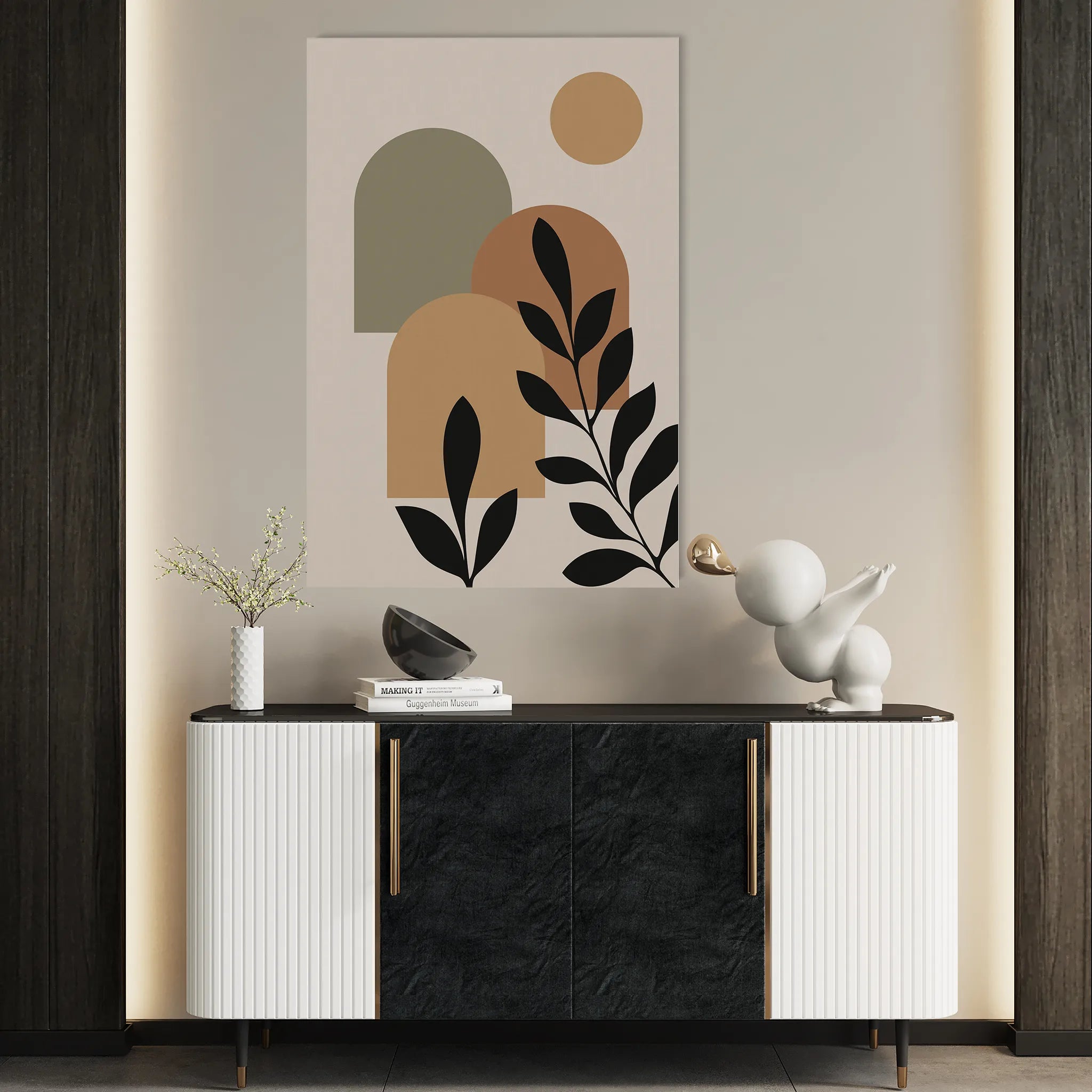 Boho 242 Canvas Art 60 x 40 cm / Black