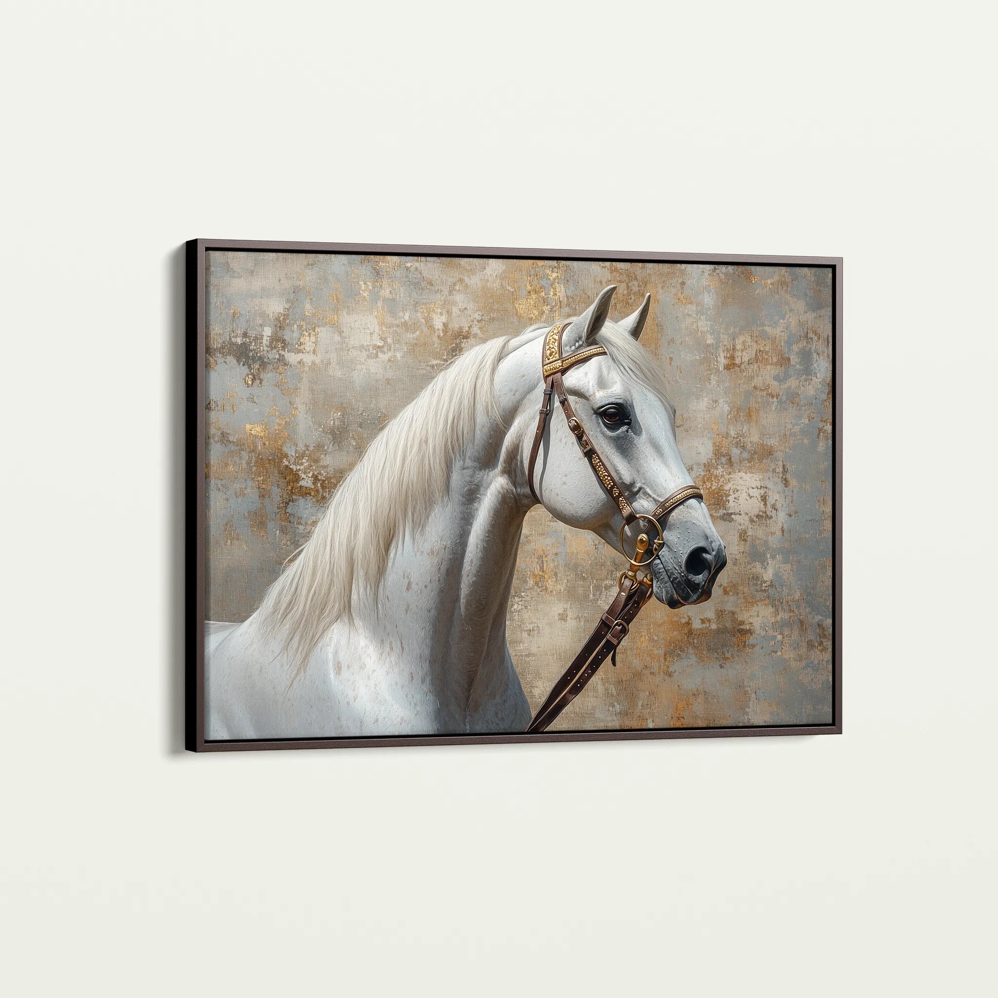 Horses 242 Canvas Art 60 x 40 cm / Black